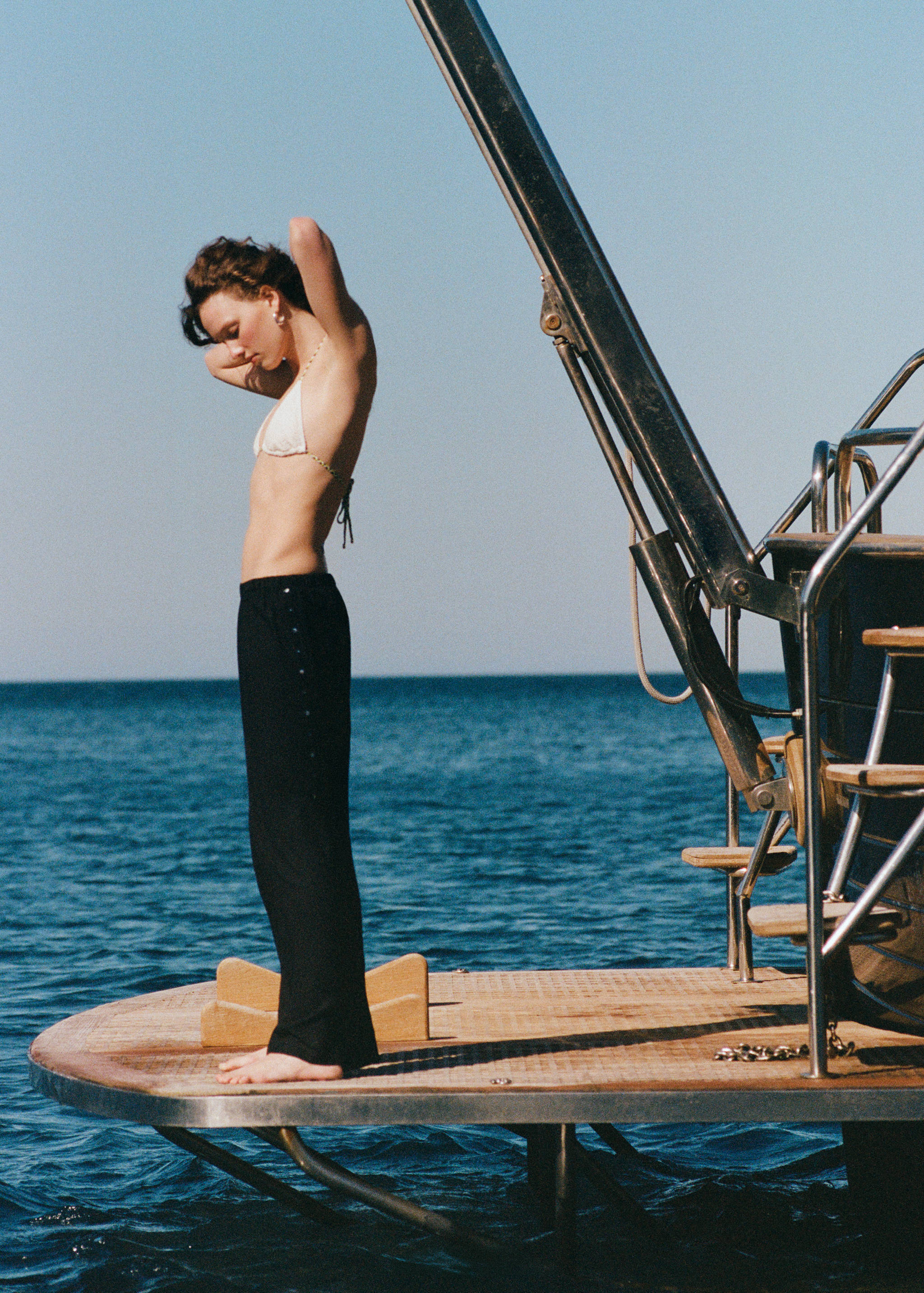 Straight linen-blend trousers - Details of the article 5