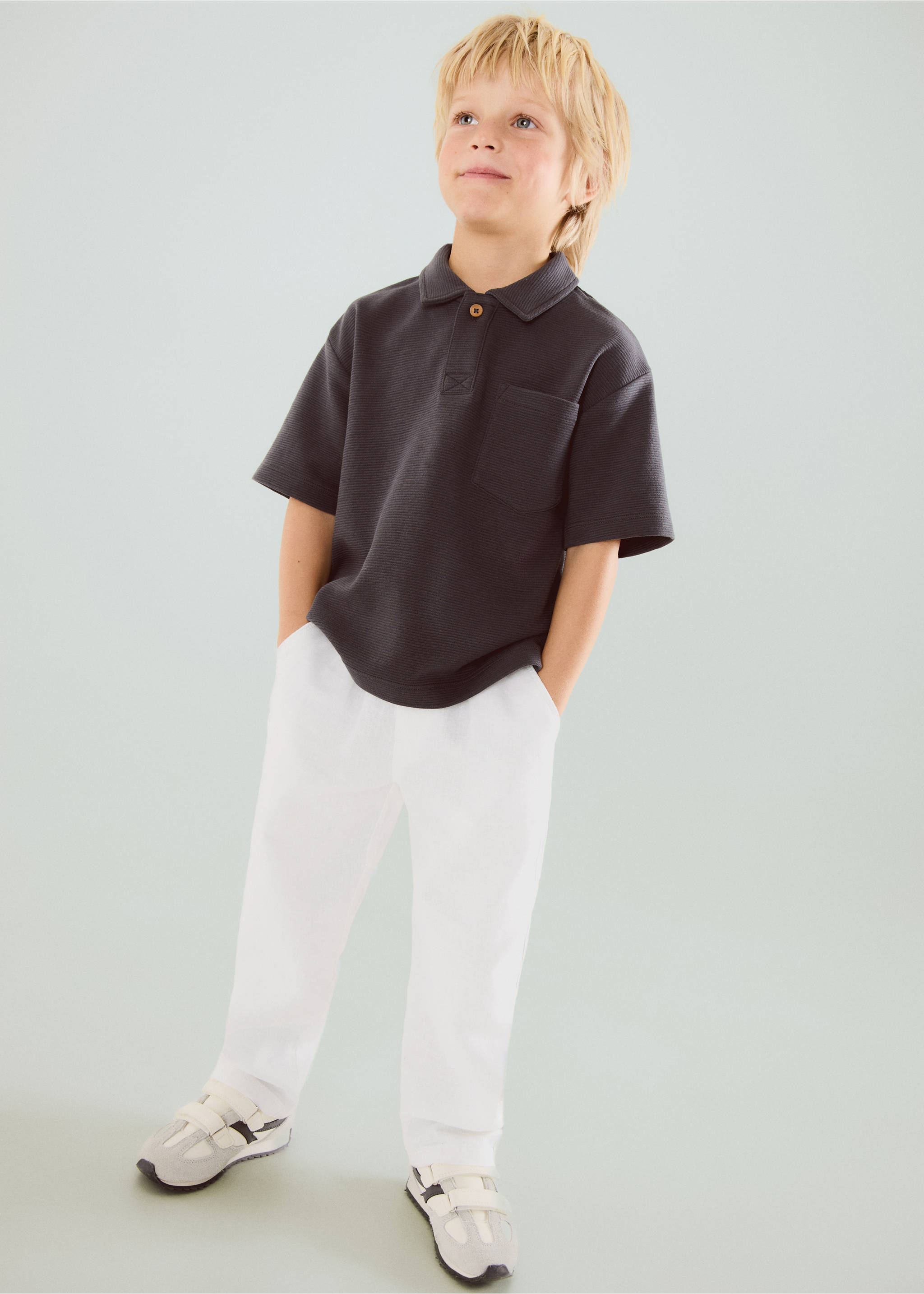 Cotton linen-blend trousers - General plane, Off White. Ref: 27026720-00.