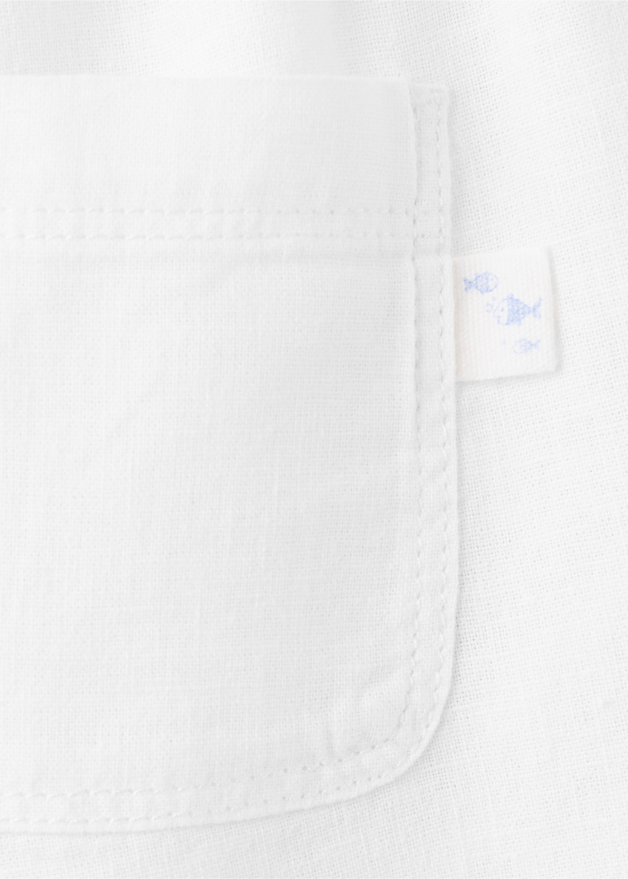 Cotton linen-blend trousers - Details of the article 0, Off White. Ref: 27026720-00.