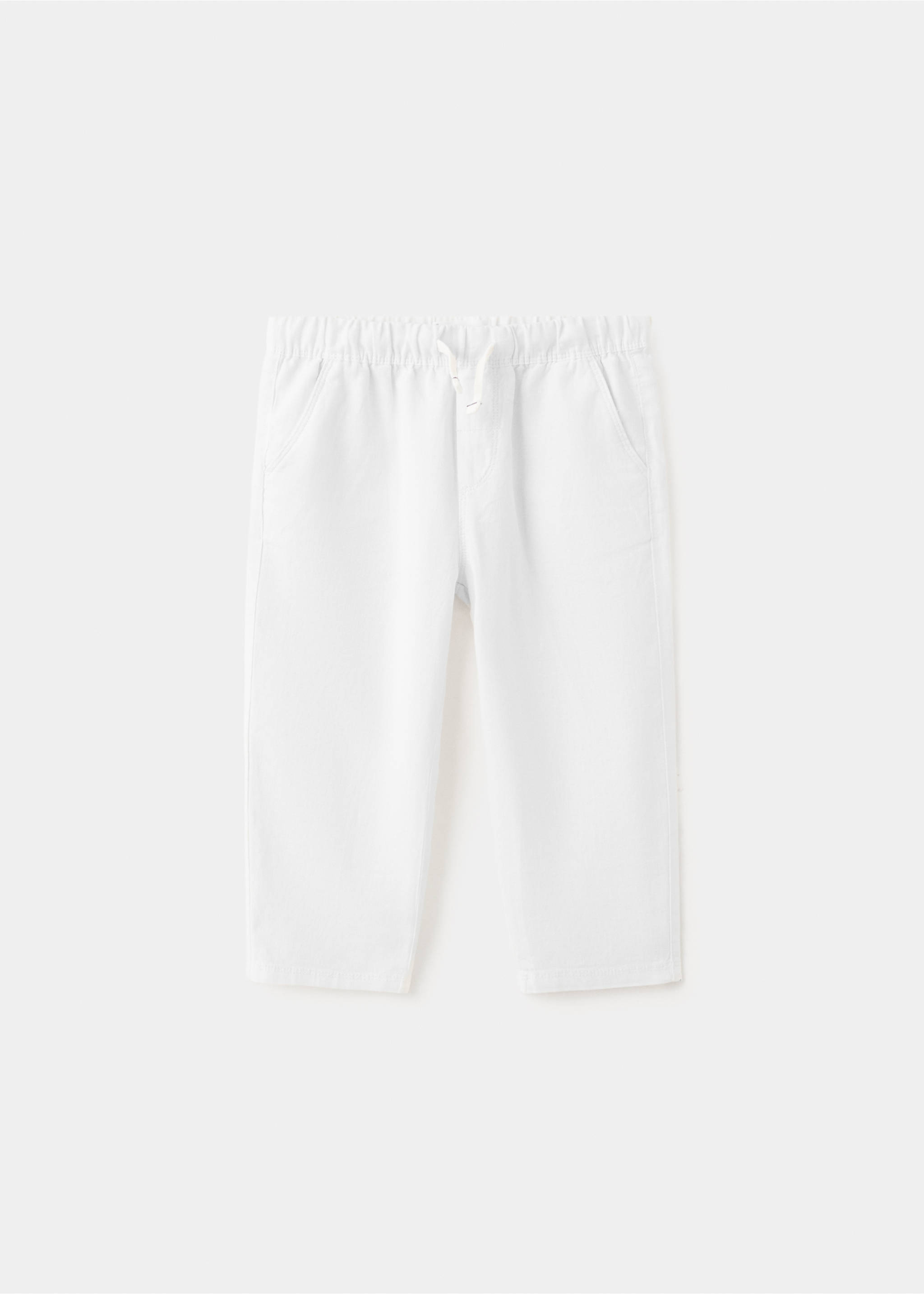 Pantalón lino algodón - Artículo sin modelo, Blanco roto. Ref: 27026720-00.