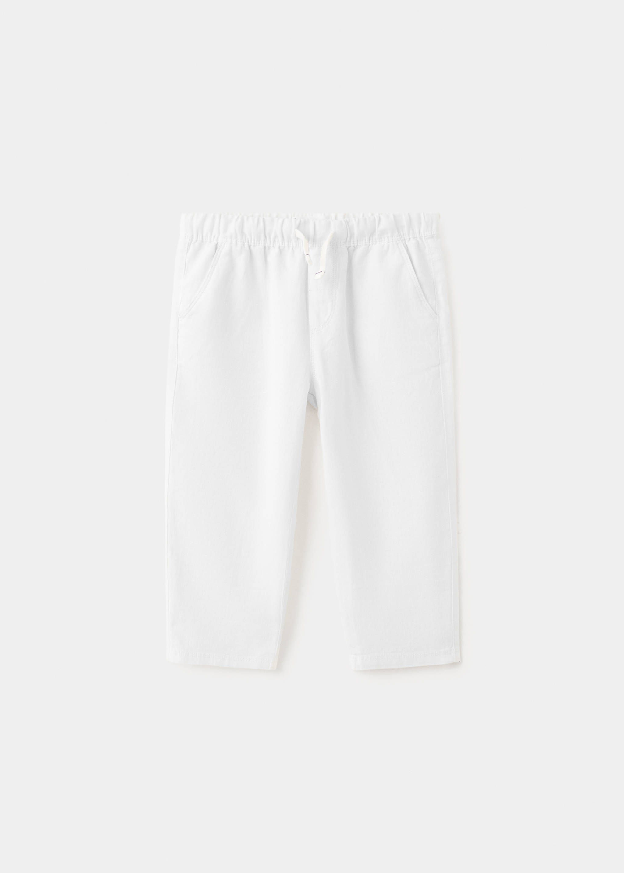 Cotton linen-blend trousers - Article without model