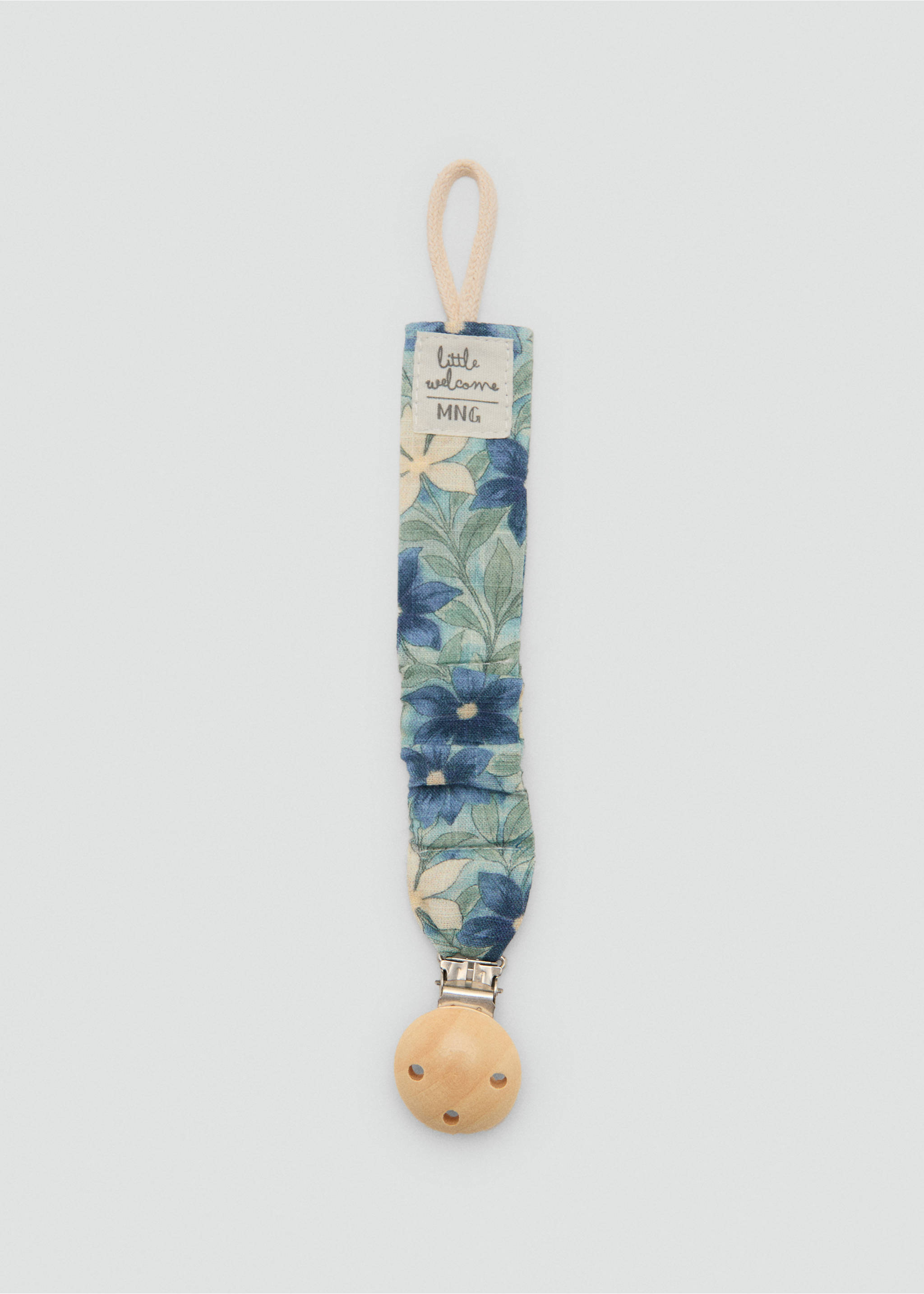 Floral cotton pacifier clip - Article without model, Green. Ref: 27026727-00.