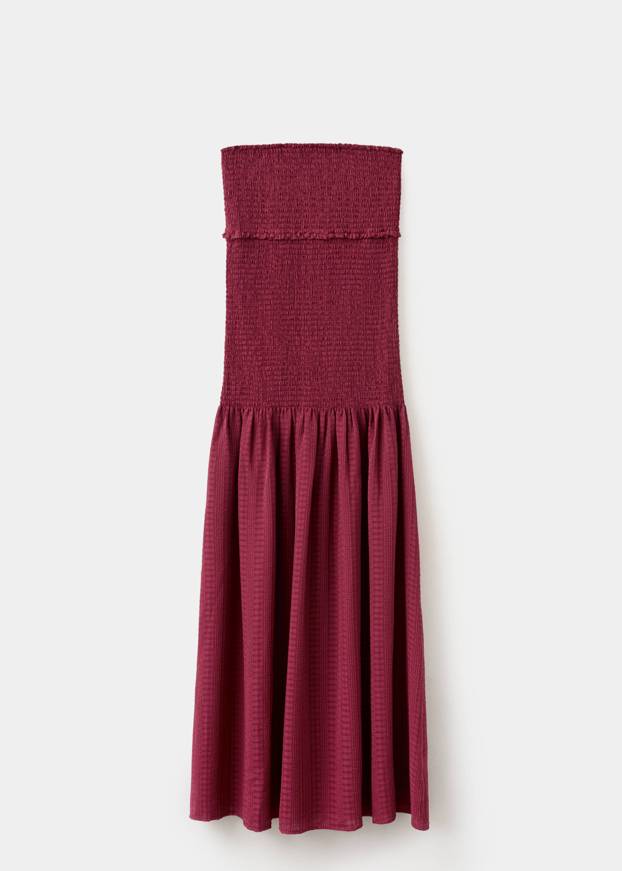 Vestido palabra de honor fruncido - Artículo sin modelo