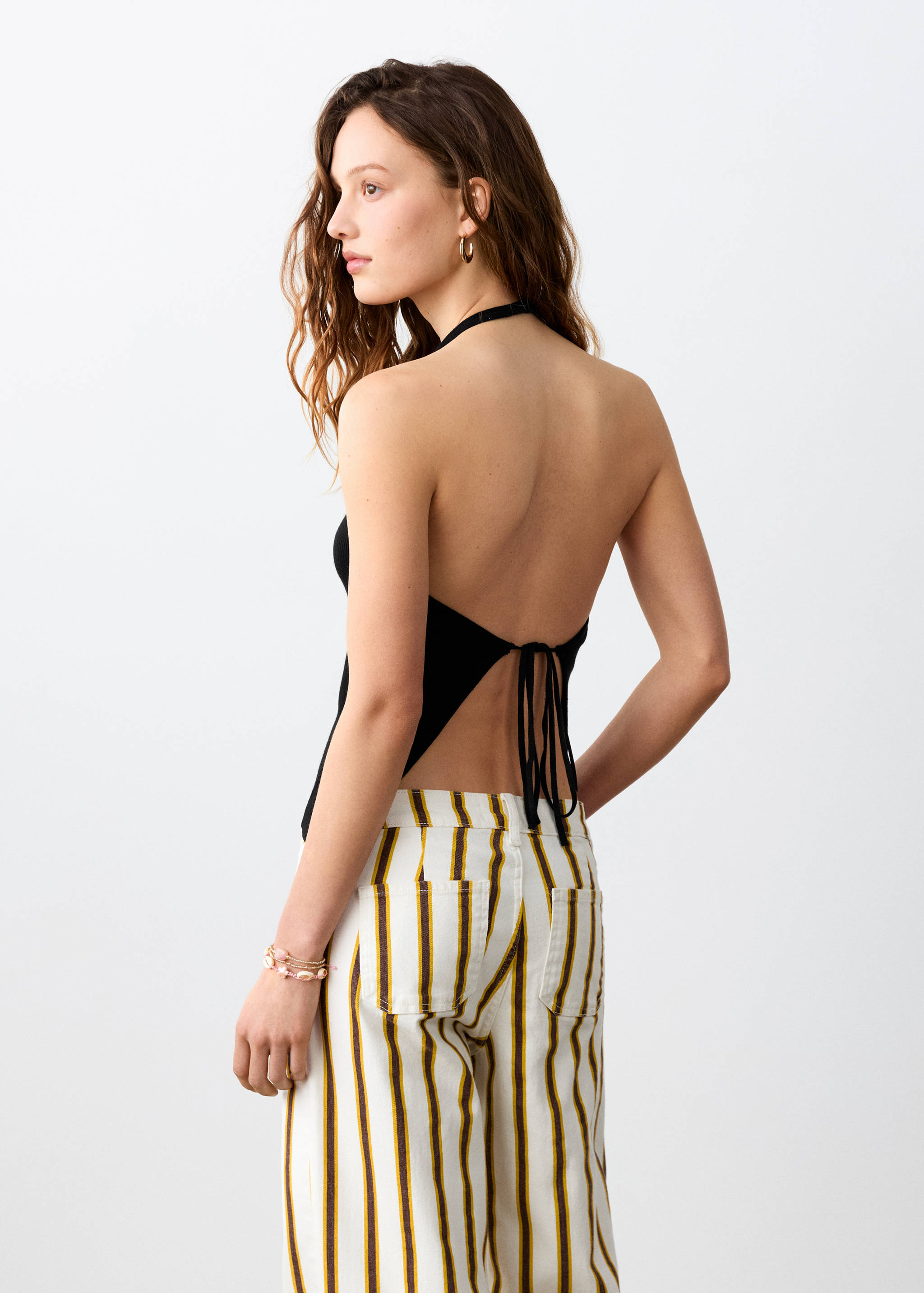 Топ в рубчик с американской проймой - Обратная сторона изделия