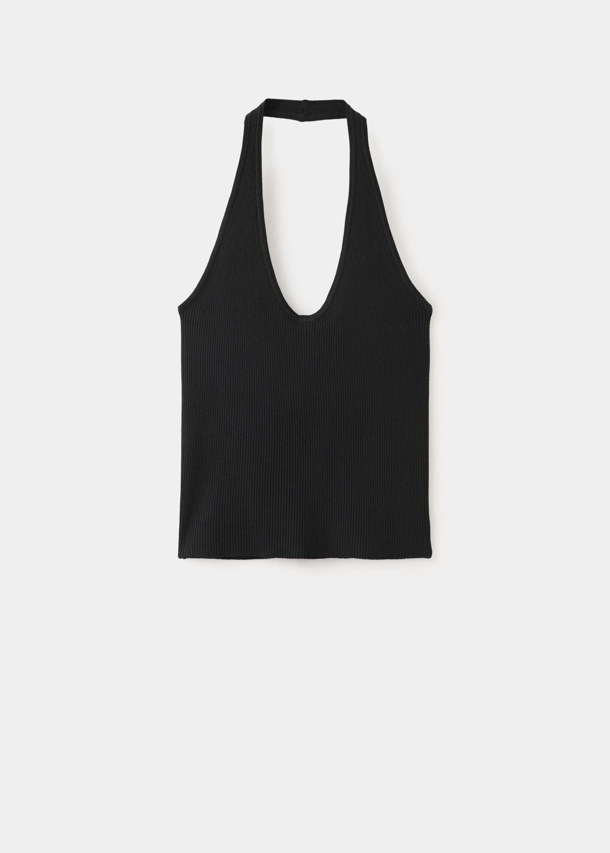 Top cuello halter canalé - Artículo sin modelo