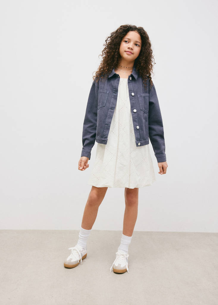 Short balloon dress — White