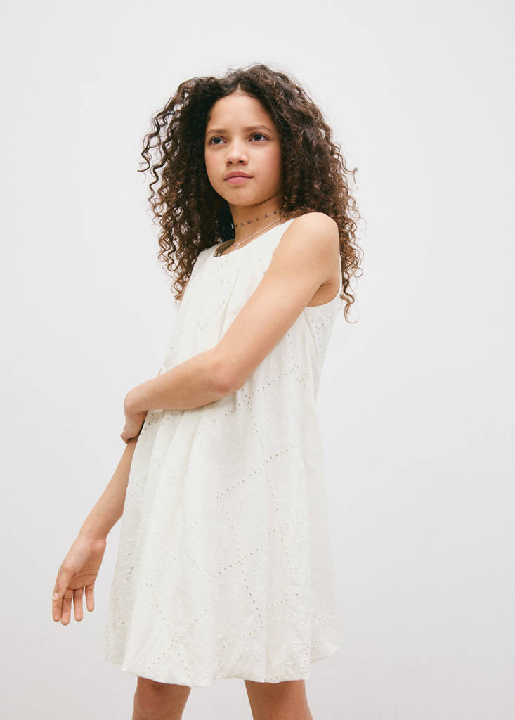 Short balloon dress — White