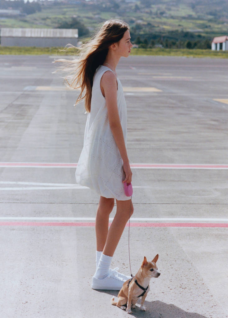 Short balloon dress — White