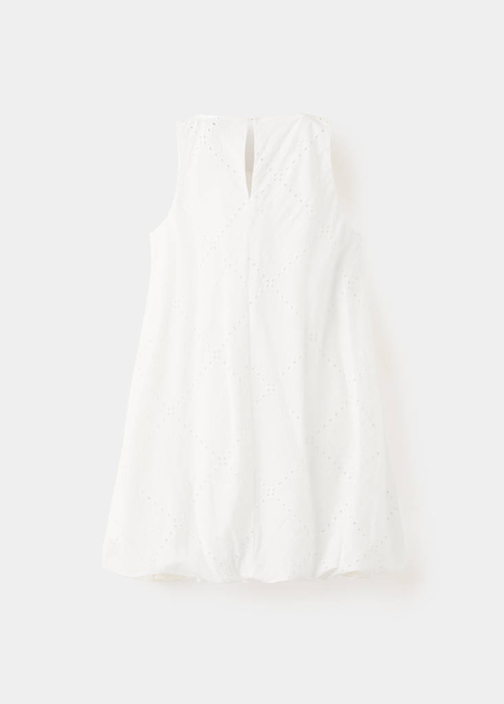 Short balloon dress — White