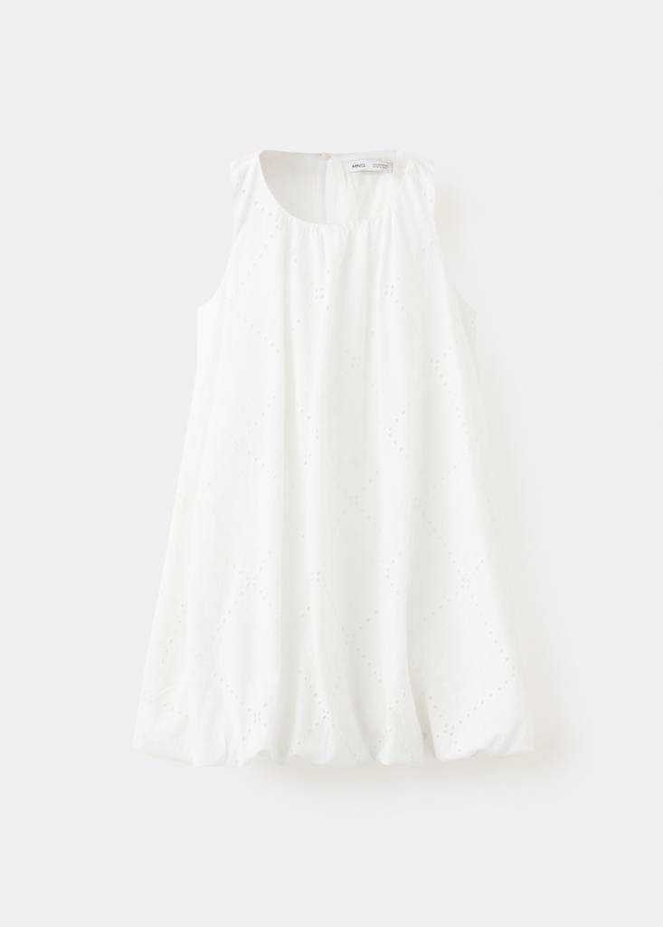 Short balloon dress — White