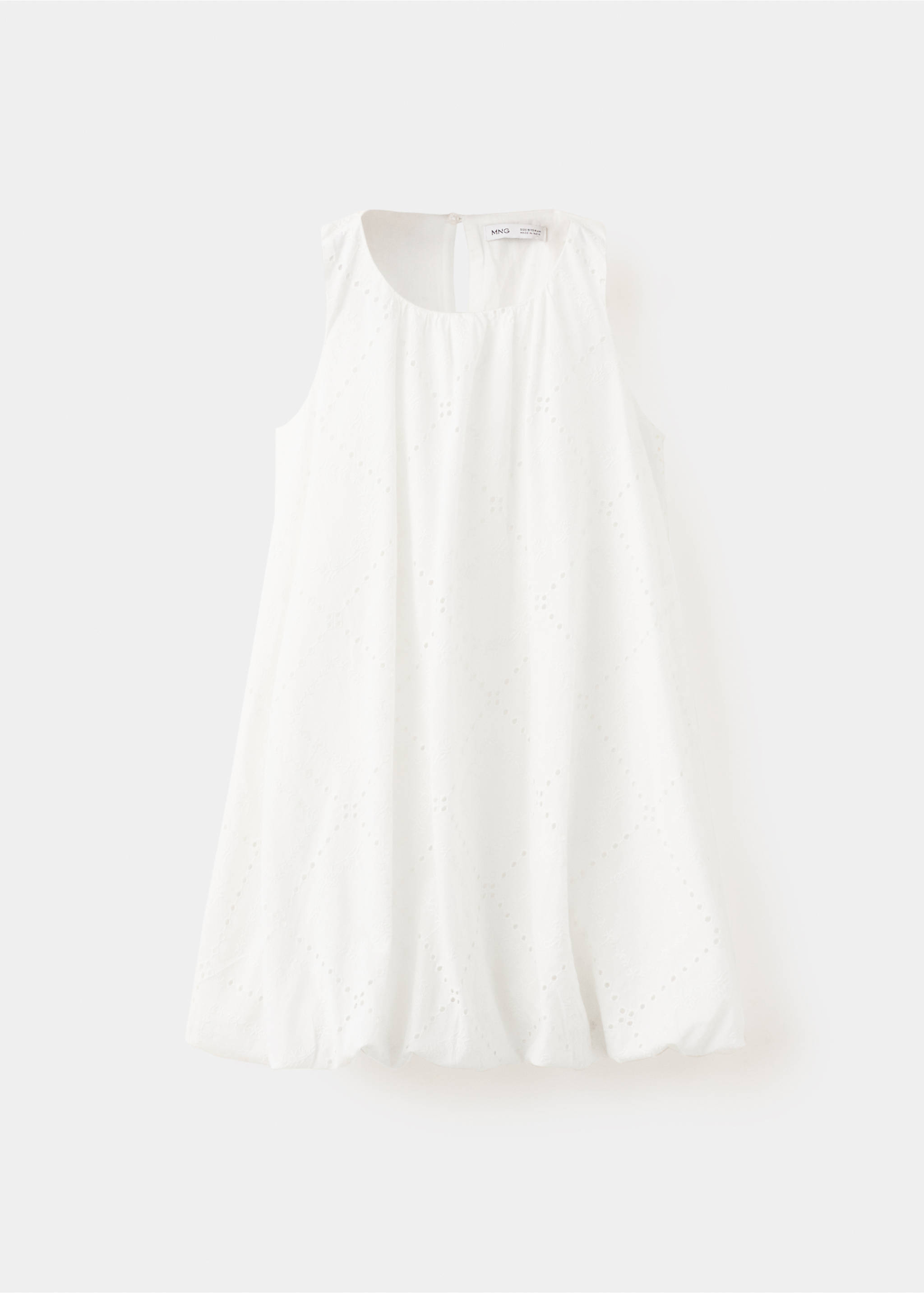 Short balloon dress - Article without model, White. Ref: 27026732-00.