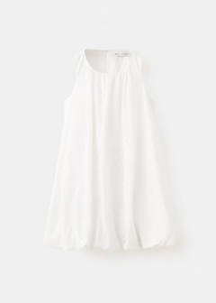 Short balloon dress — White 4