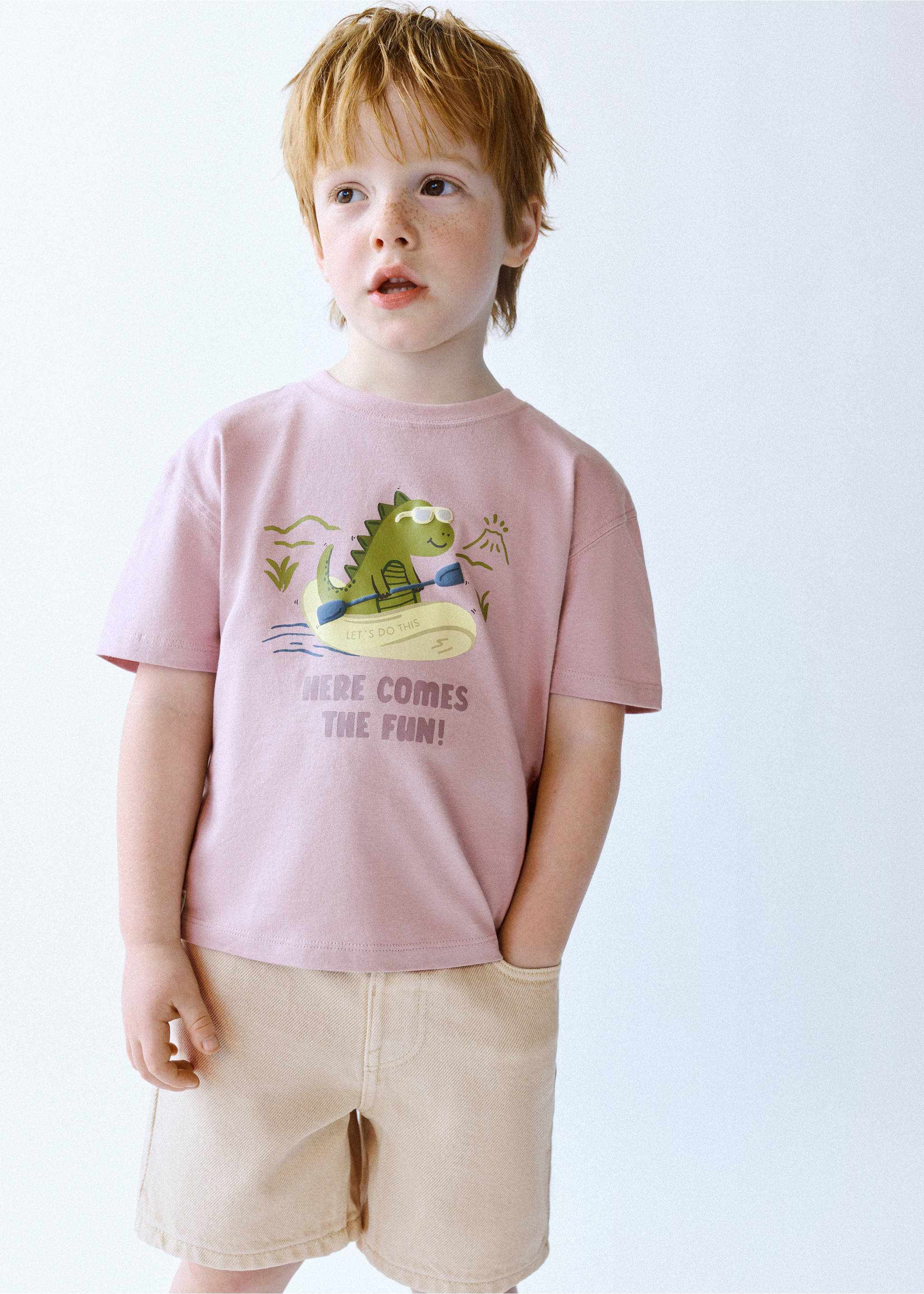 Straight-fit denim bermuda shorts - General plane, Light/Pastel Grey. Ref: 27026735-00.