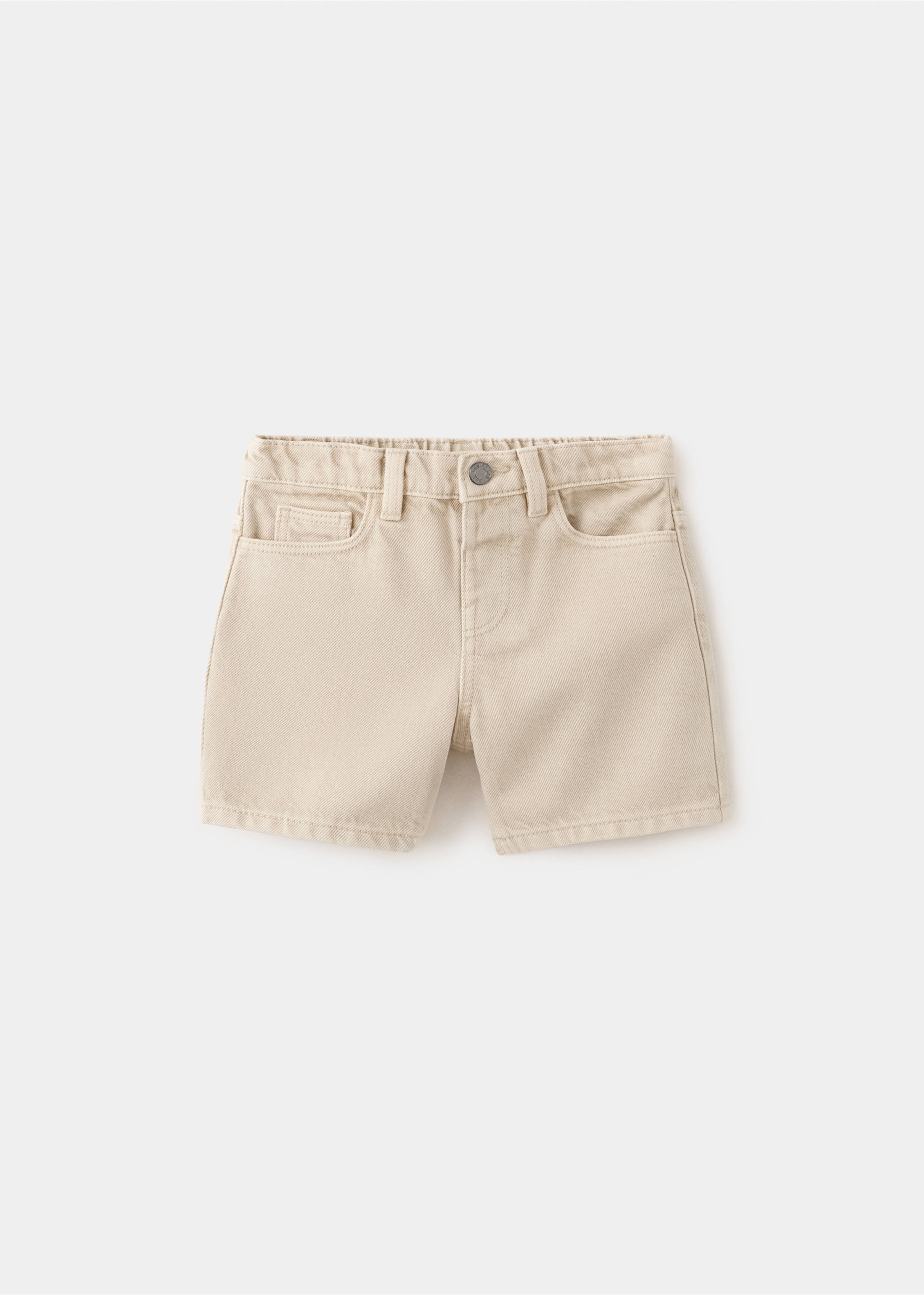 Straight-fit denim bermuda shorts - Article without model, Light/Pastel Grey. Ref: 27026735-00.