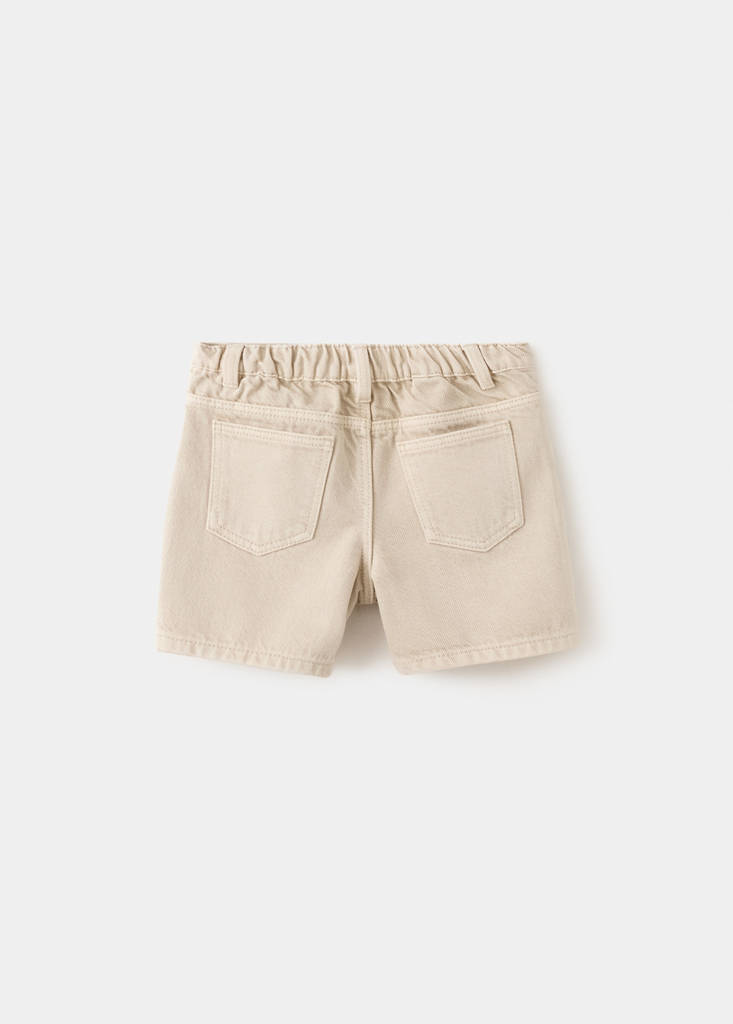 Straight-fit denim bermuda shorts — Light/Pastel Grey