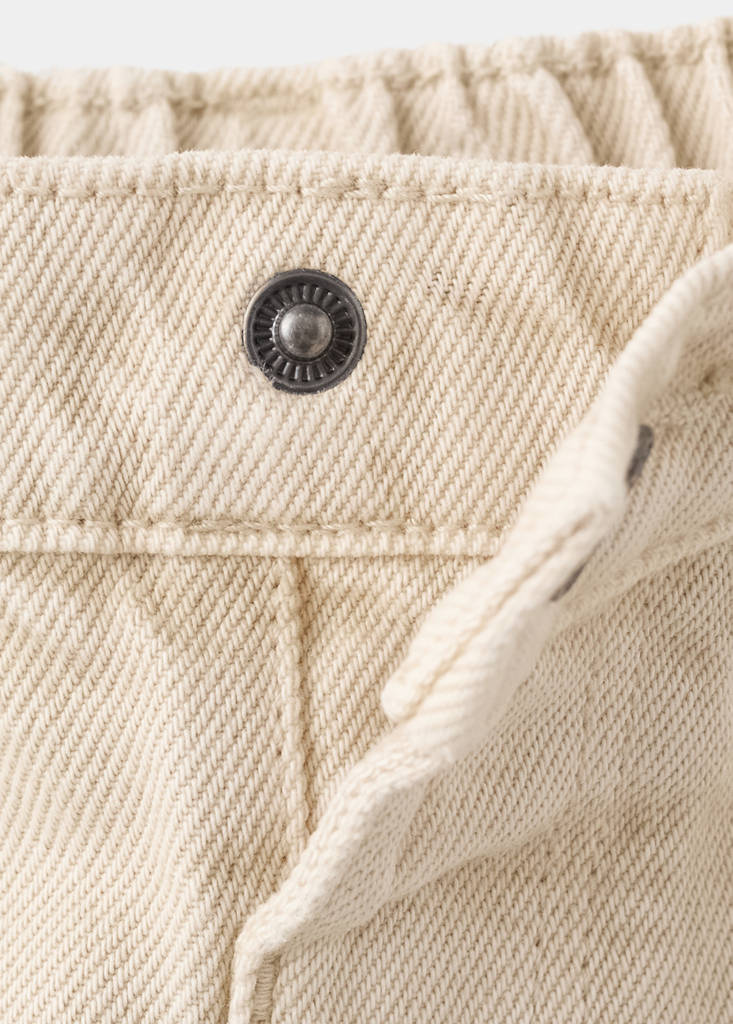 Straight-fit denim bermuda shorts — Light/Pastel Grey
