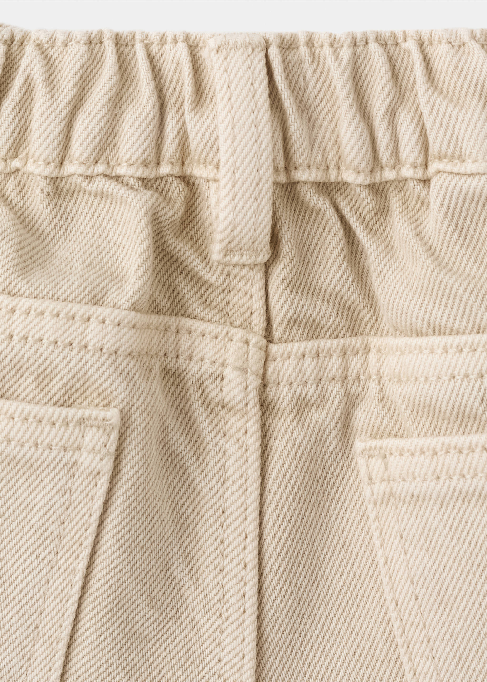 Straight-fit denim bermuda shorts - Details of the article 0, Light/Pastel Grey. Ref: 27026735-00.