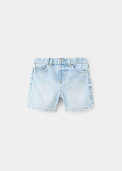 Straight-fit denim bermuda shorts — Light Blue 2