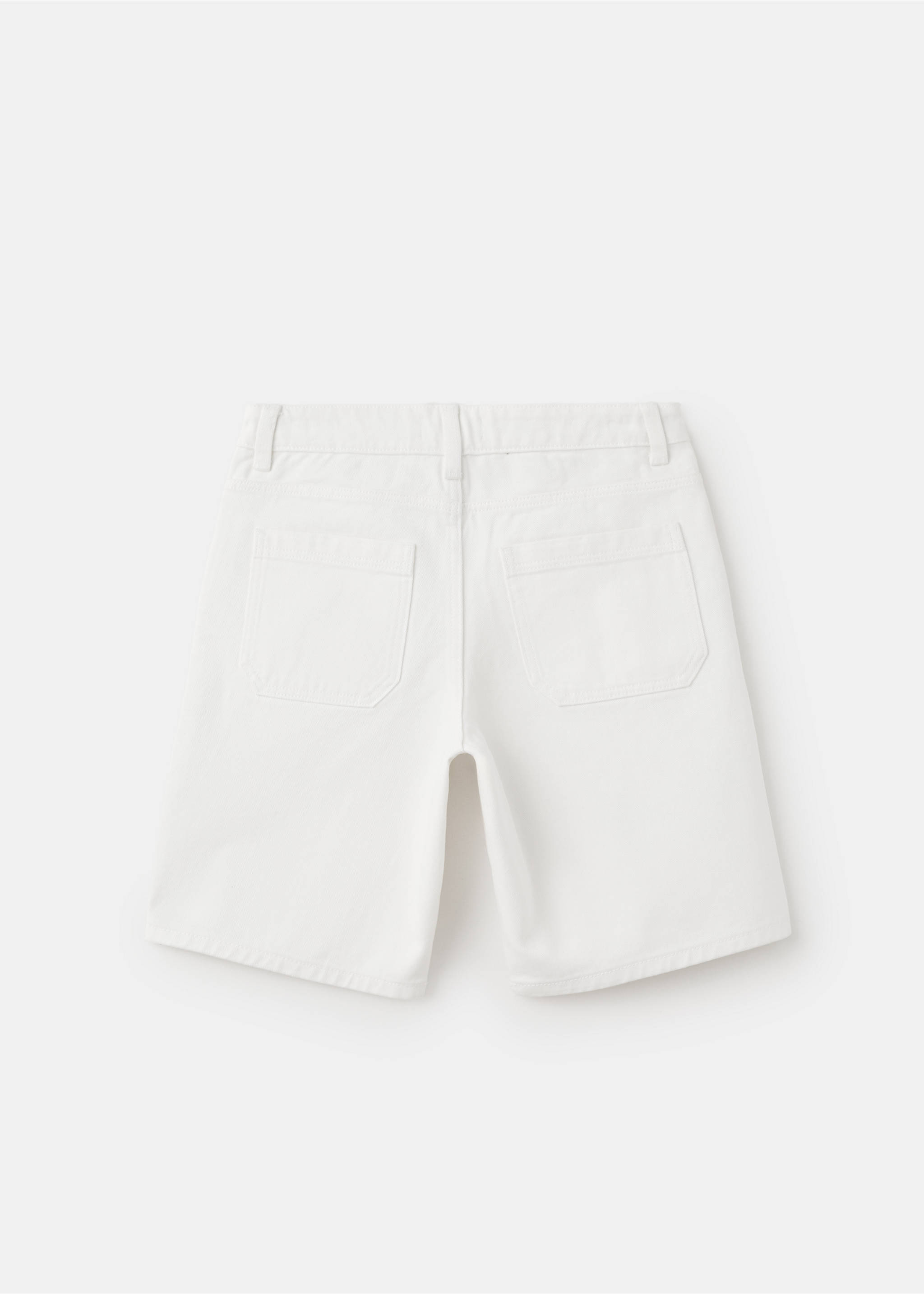 Denim Bermuda shorts - Reverse of the article, White. Ref: 27026736-00.