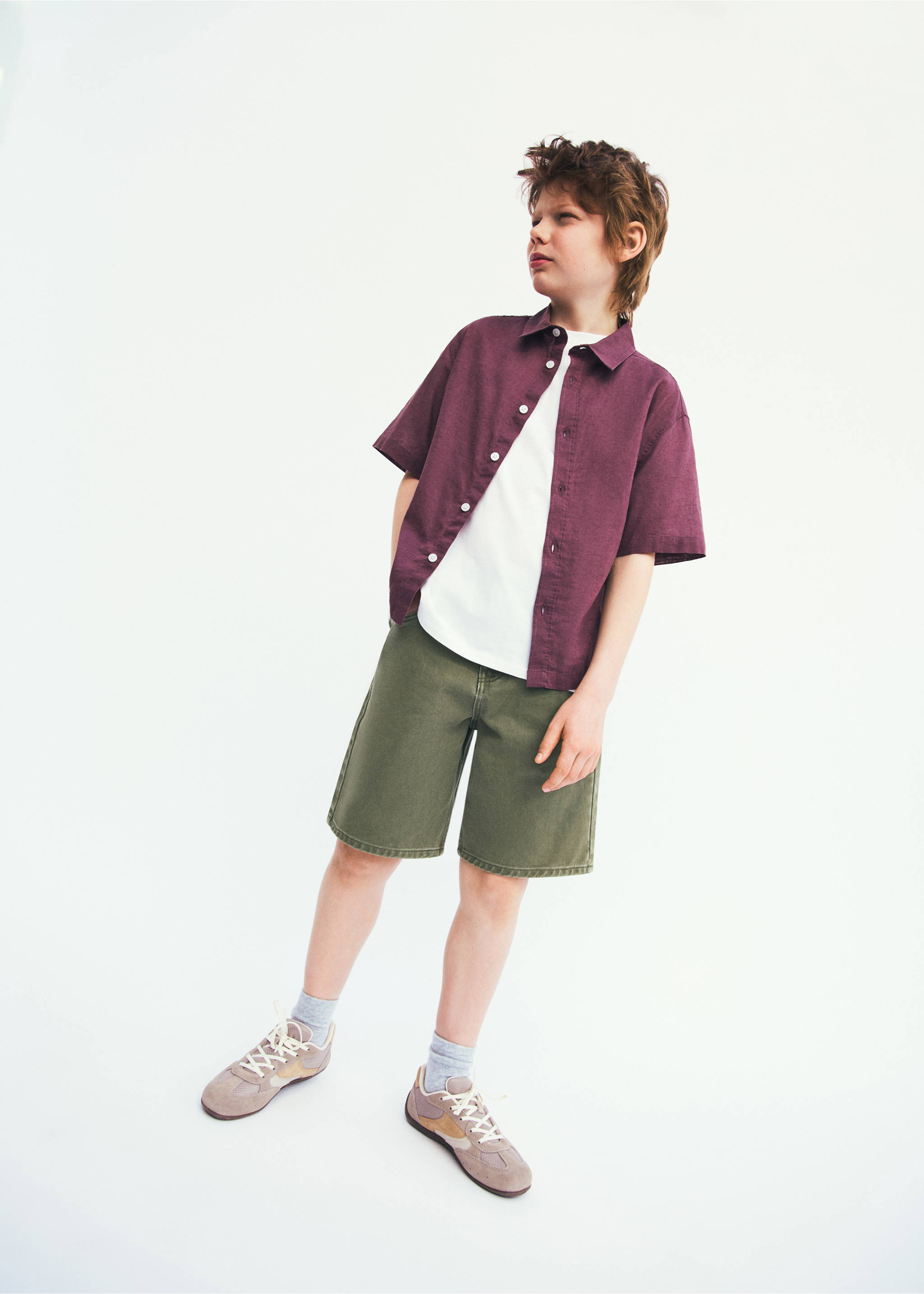 Denim Bermuda shorts - General plane, Khaki. Ref: 27026736-00.