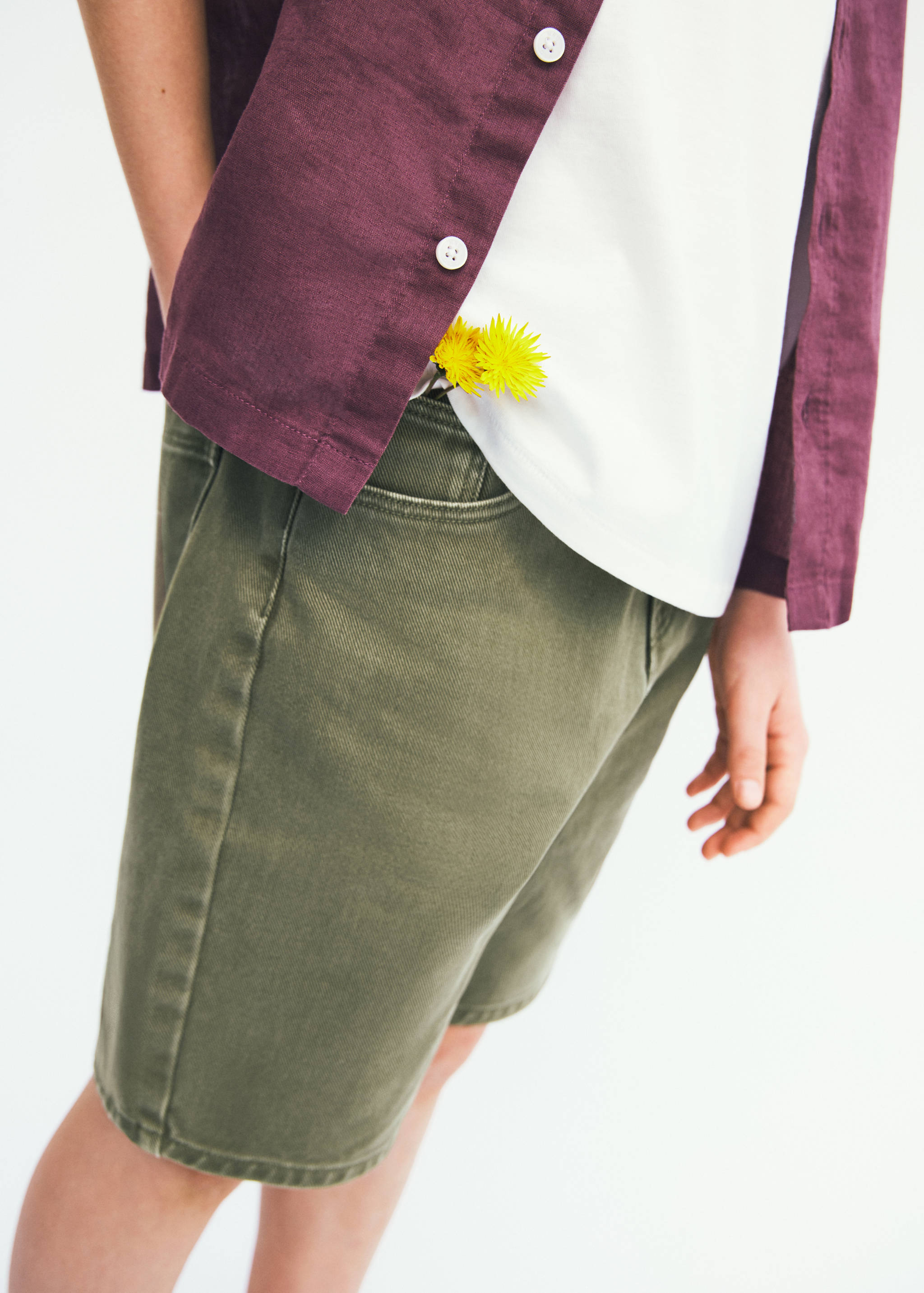 Denim Bermuda shorts - Medium plane