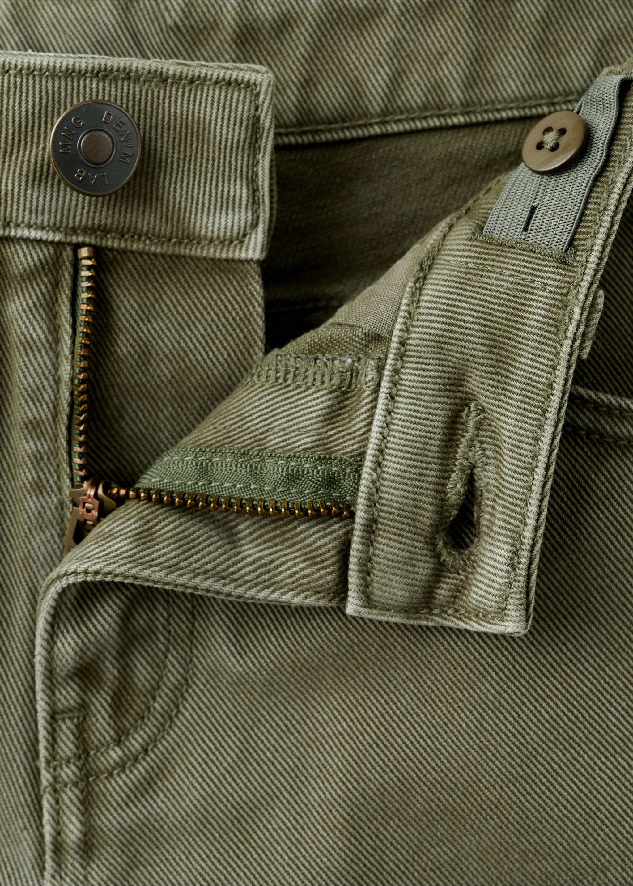 Denim Bermuda shorts - Details of the article 0, Khaki. Ref: 27026736-00.