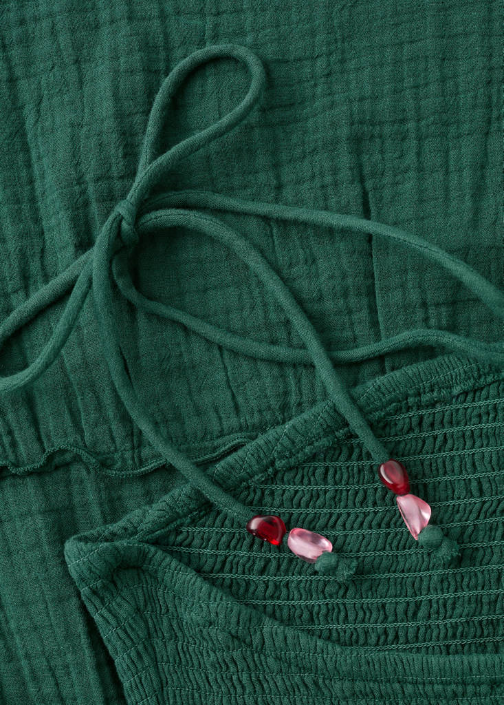 Halter panel dress — Green
