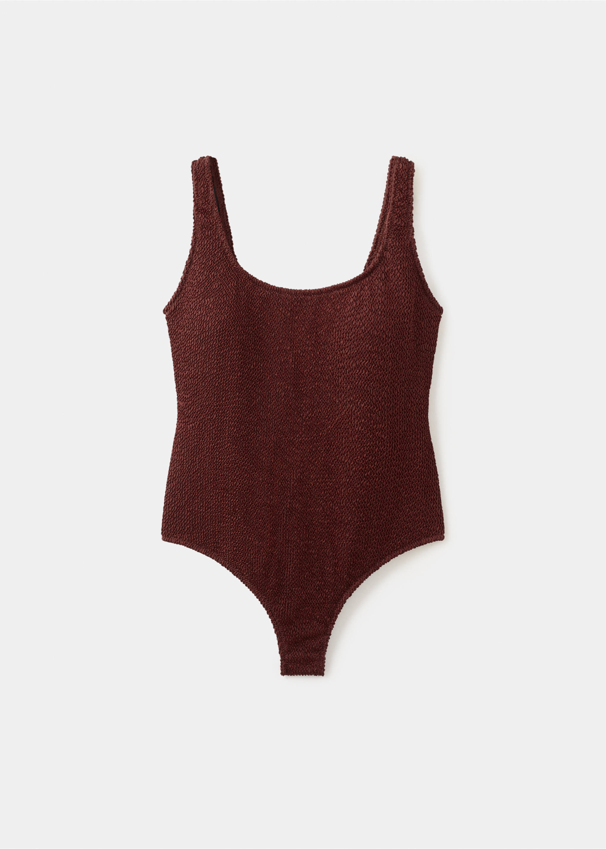 Textured swimsuit - Article without model, Russet. Ref: 27026738-00.