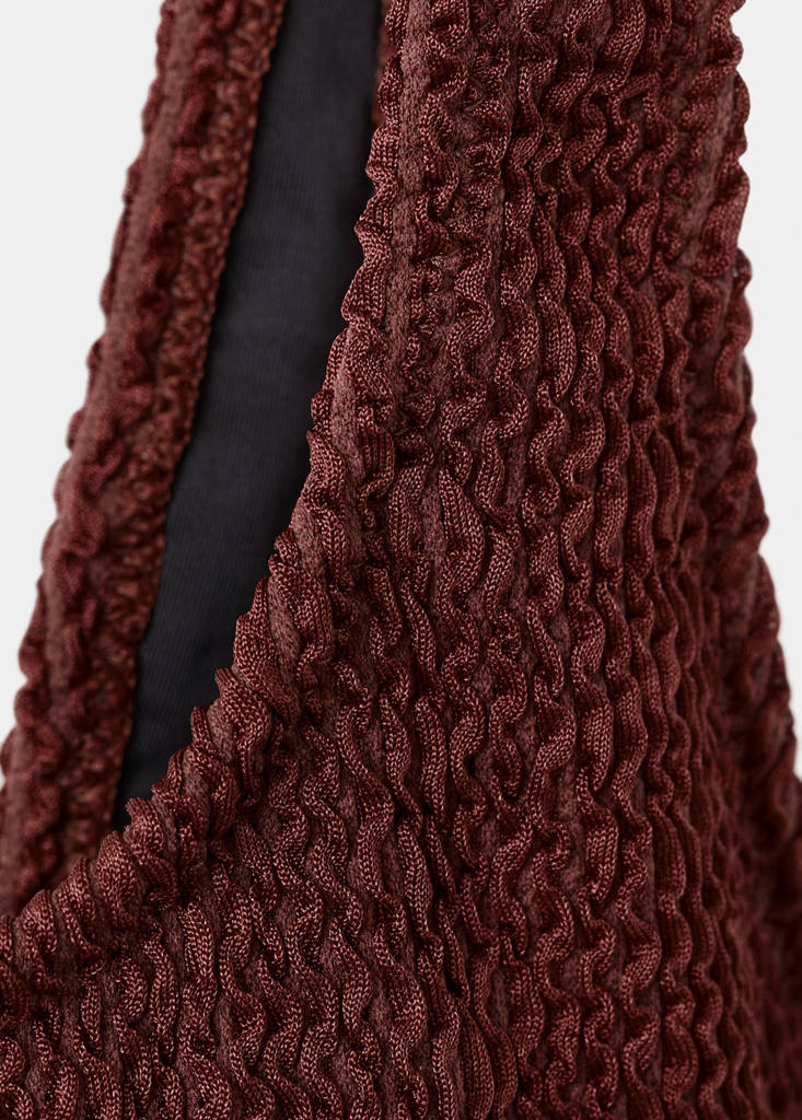 Textured swimsuit — Russet