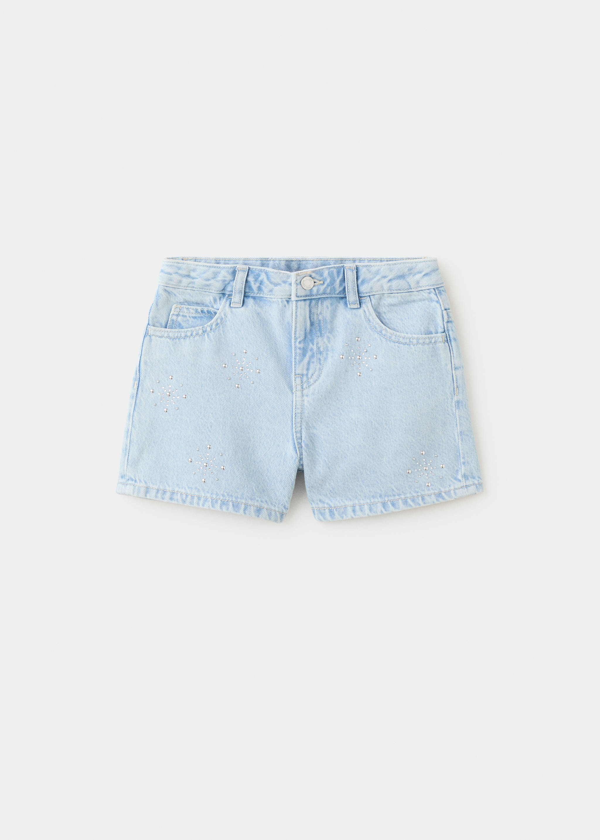 Strass denim shorts - Article without model