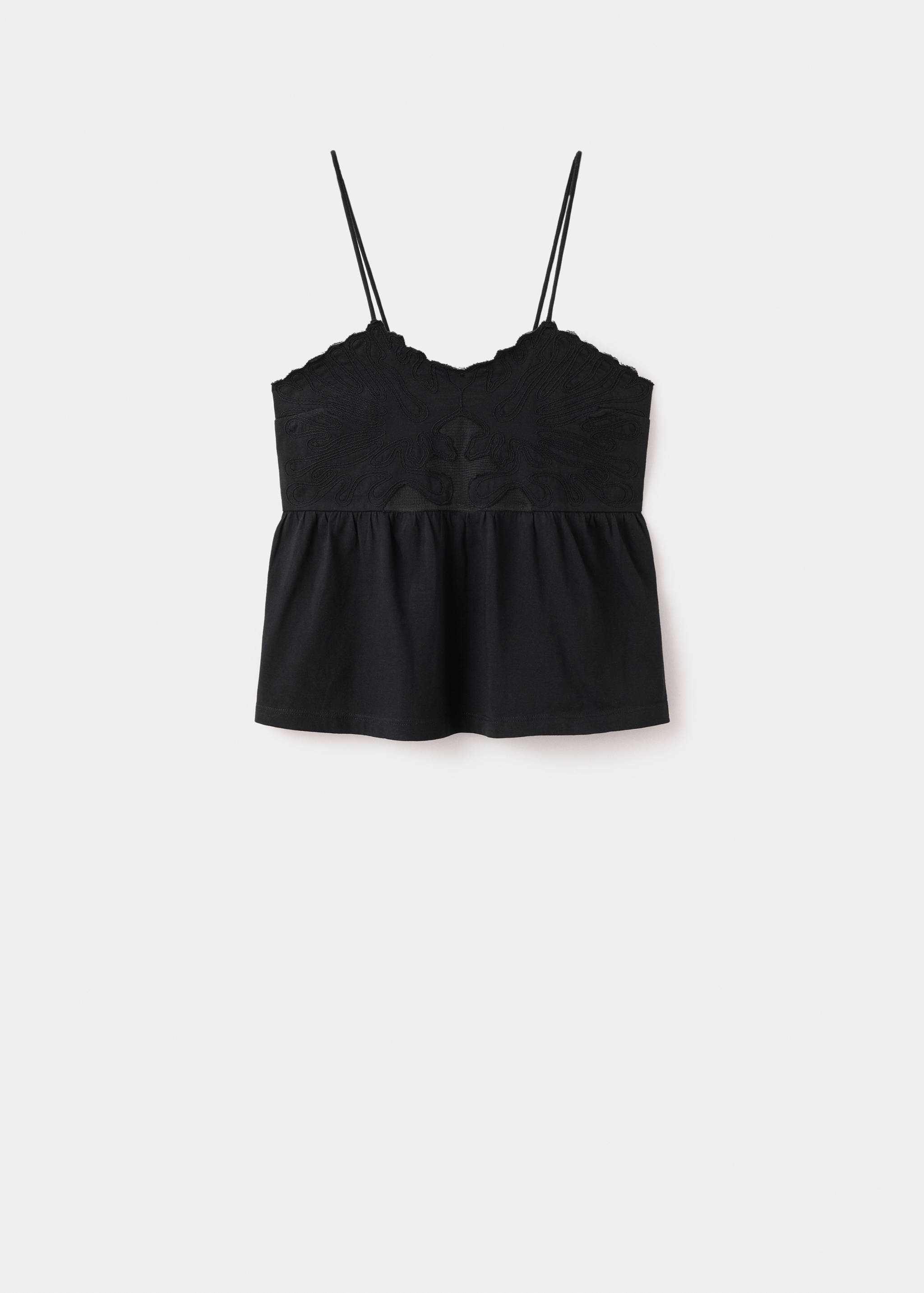 Top de algodão com alças - Artigo sem modelo