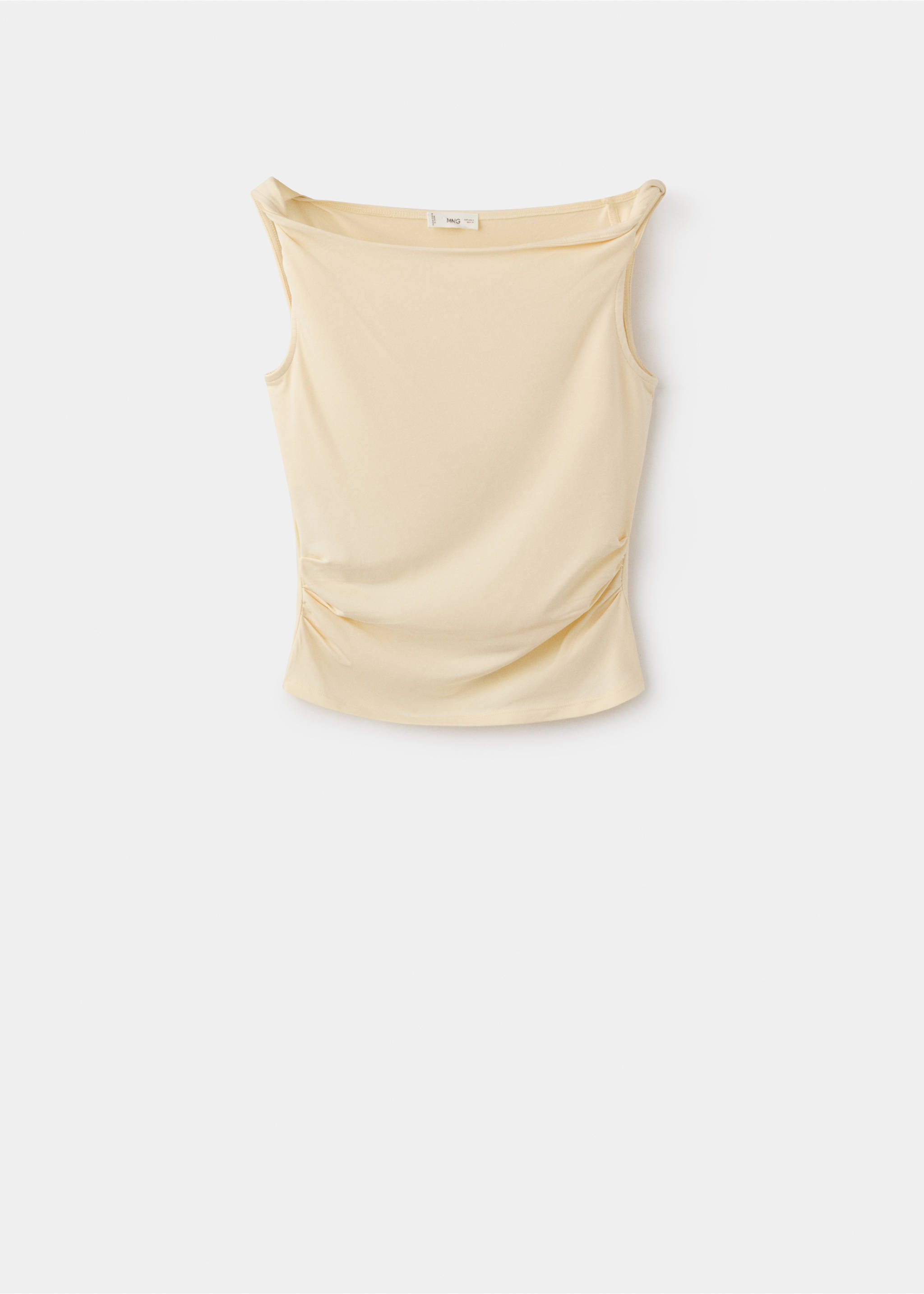 Boat-neck top - Article without model, Pastel Yellow. Ref: 27026744-00.