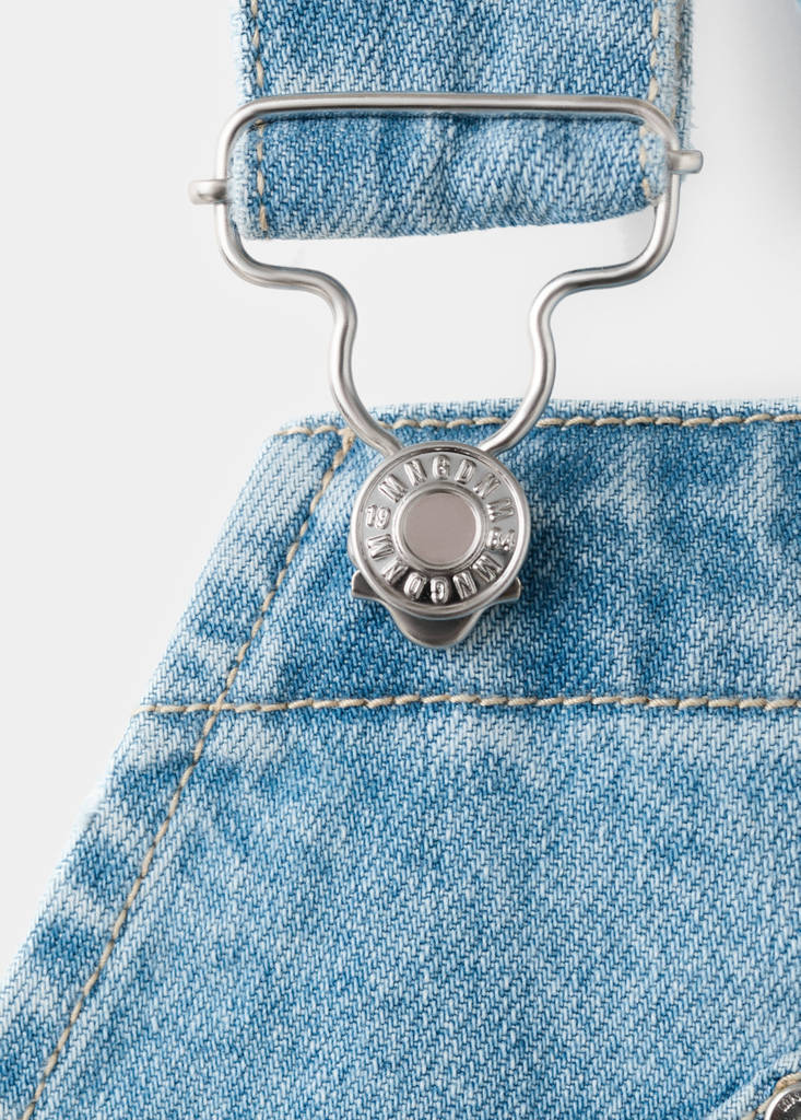 Maternity denim dungarees — Medium Blue