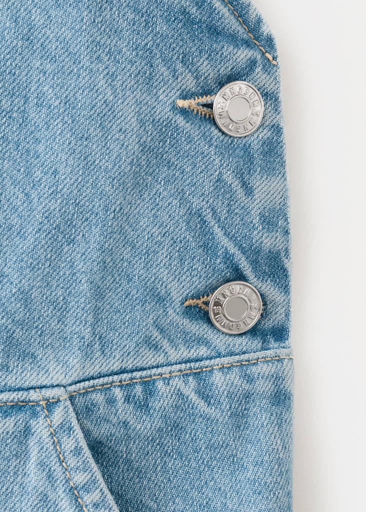 Maternity denim dungarees — Medium Blue