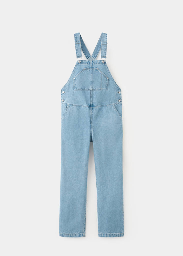 Maternity denim dungarees — Medium Blue