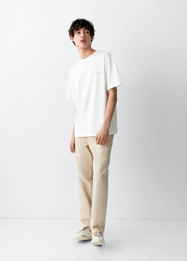 Printed cotton-blend t-shirt — Off White