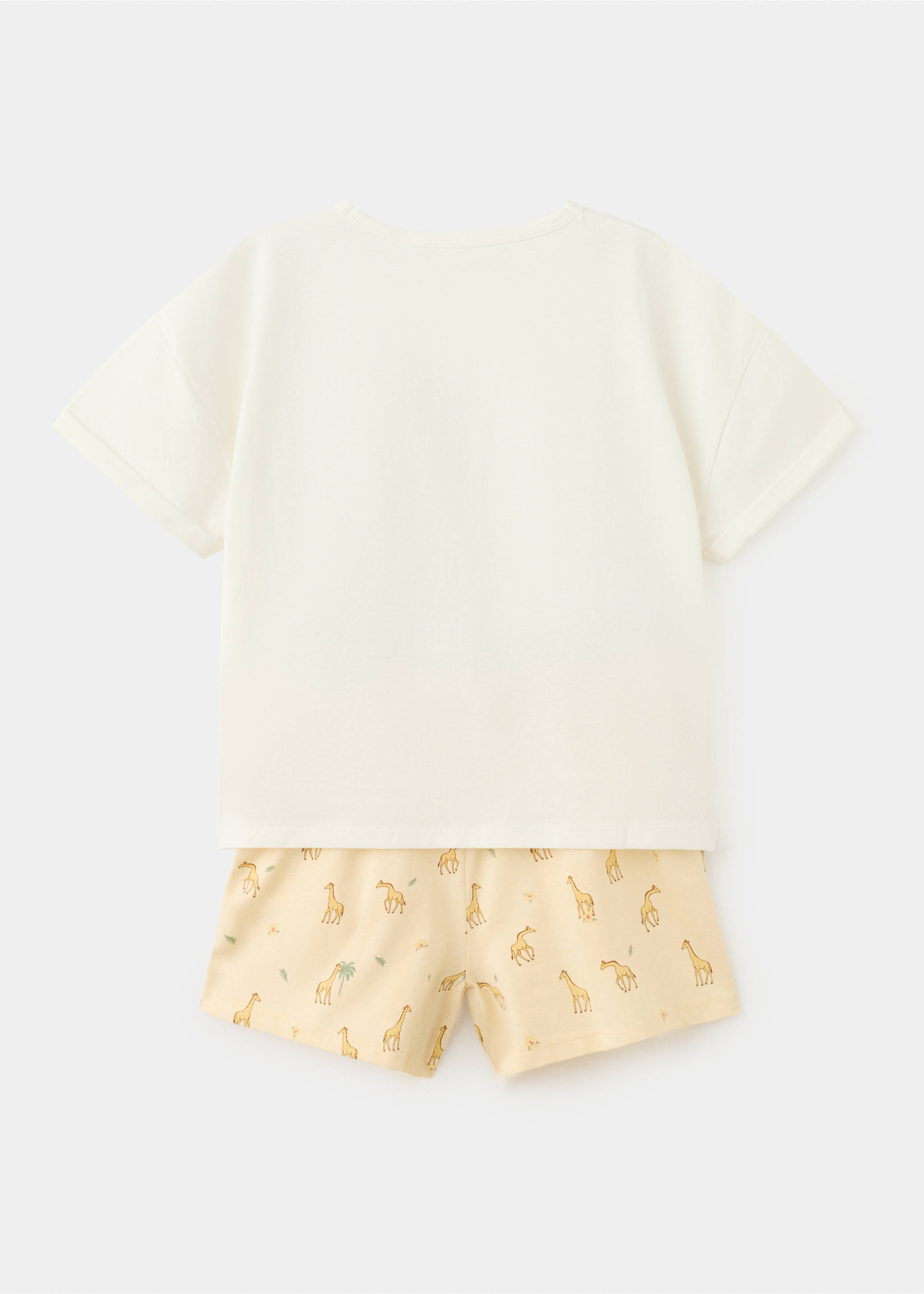 Printed short pyjamas - Reverse of the article, Off White. Ref: 27026748-00.