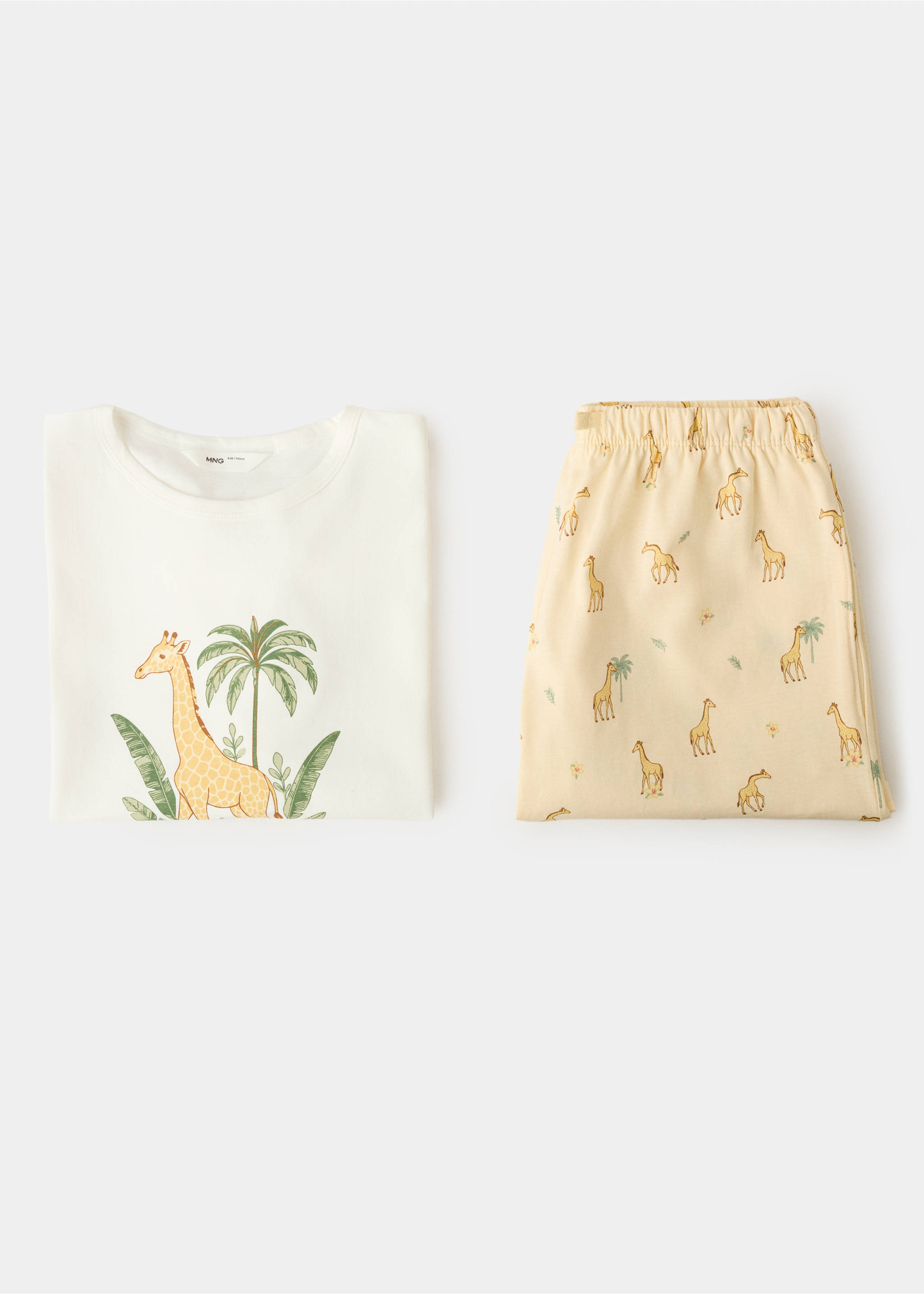 Printed short pyjamas - Details of the article 0, Off White. Ref: 27026748-00.