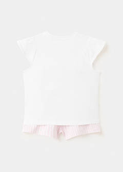 Embroidered zebra short pyjama set — Off White 5