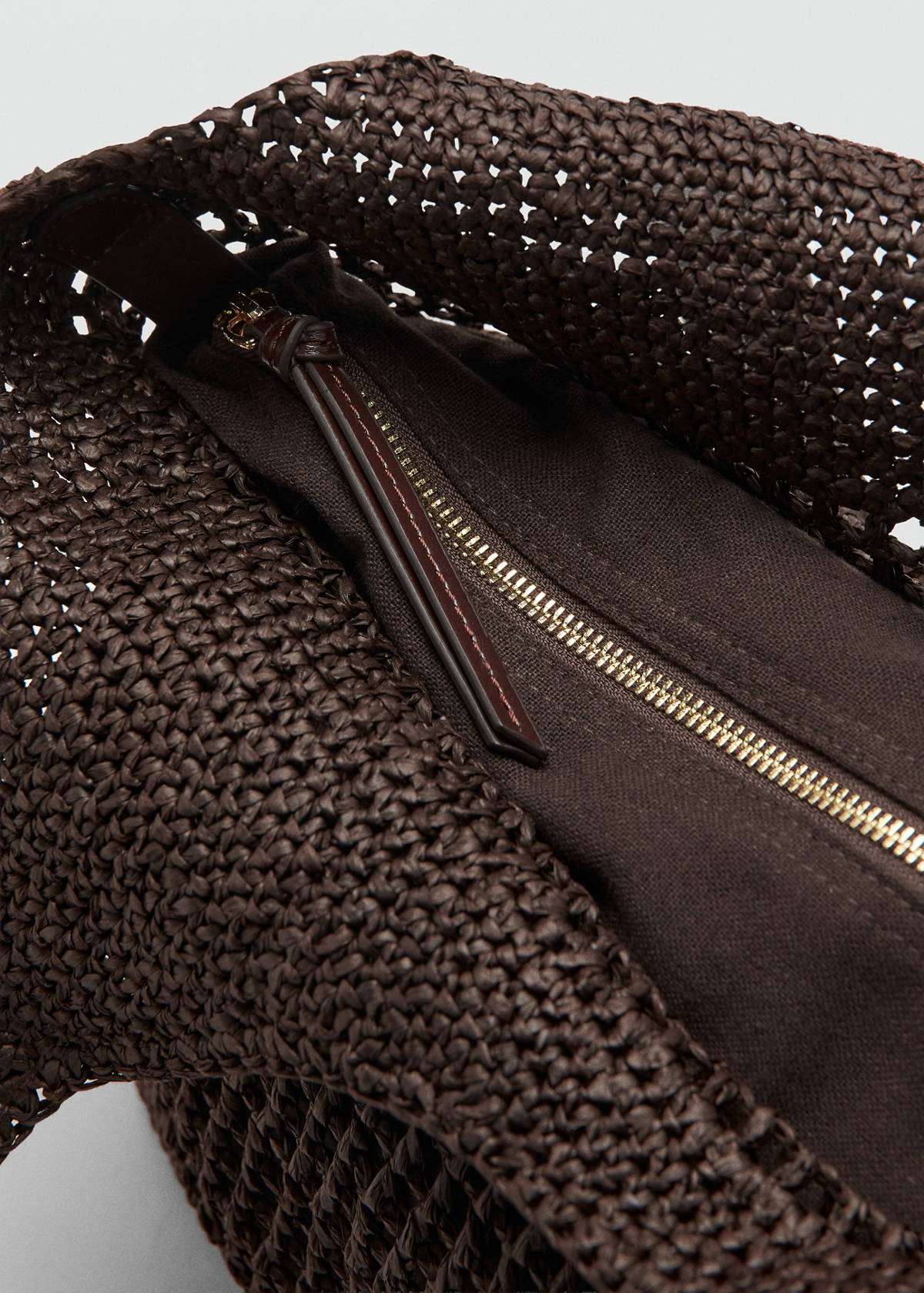 Braided shopper bag — Chocolate