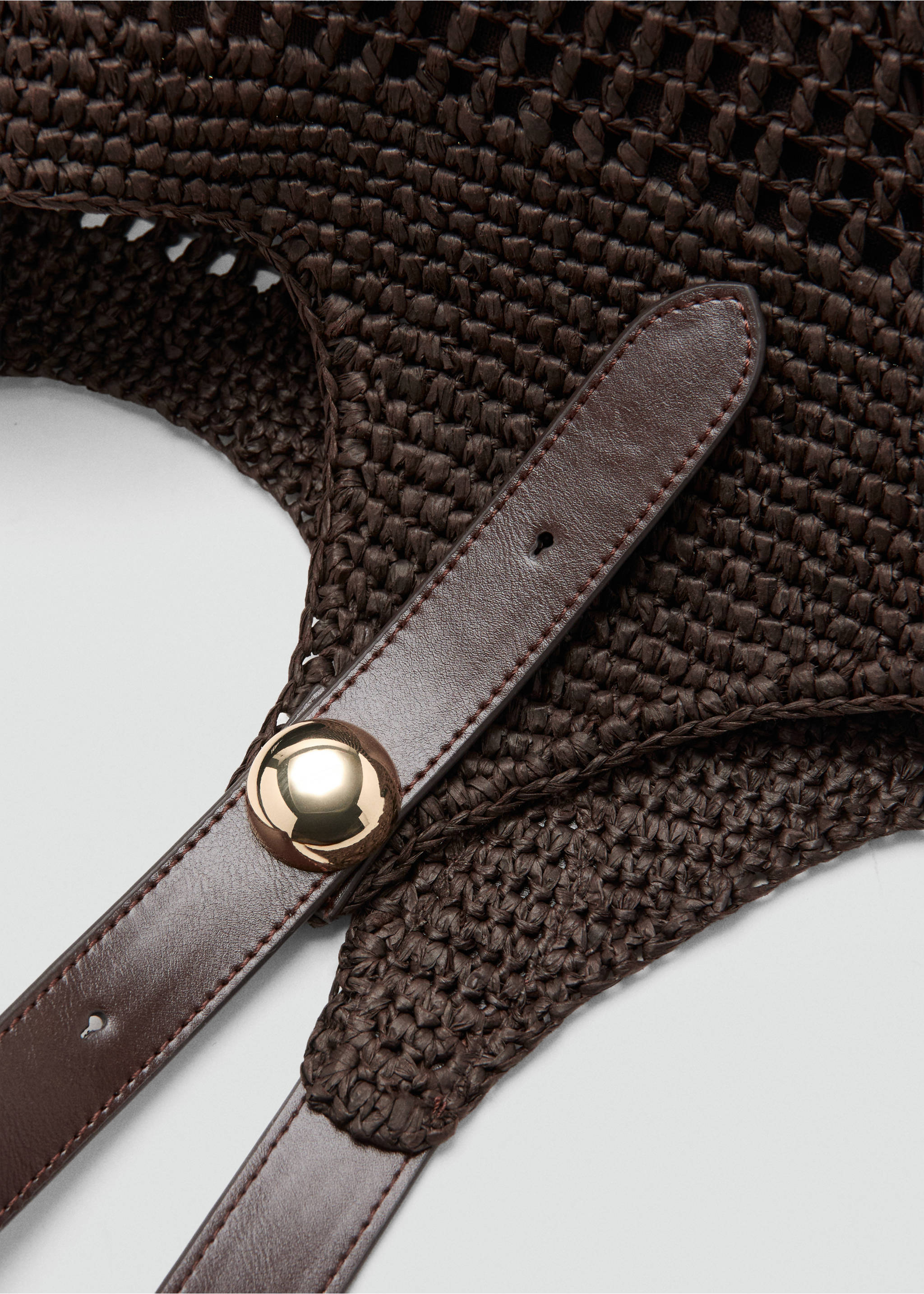 Bolso tote fibra natural - Detalle del artículo 2, Chocolate. Ref: 27027137-00.