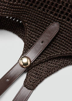 Braided shopper bag — Chocolate 4