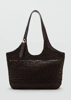 Braided shopper bag — Chocolate 5