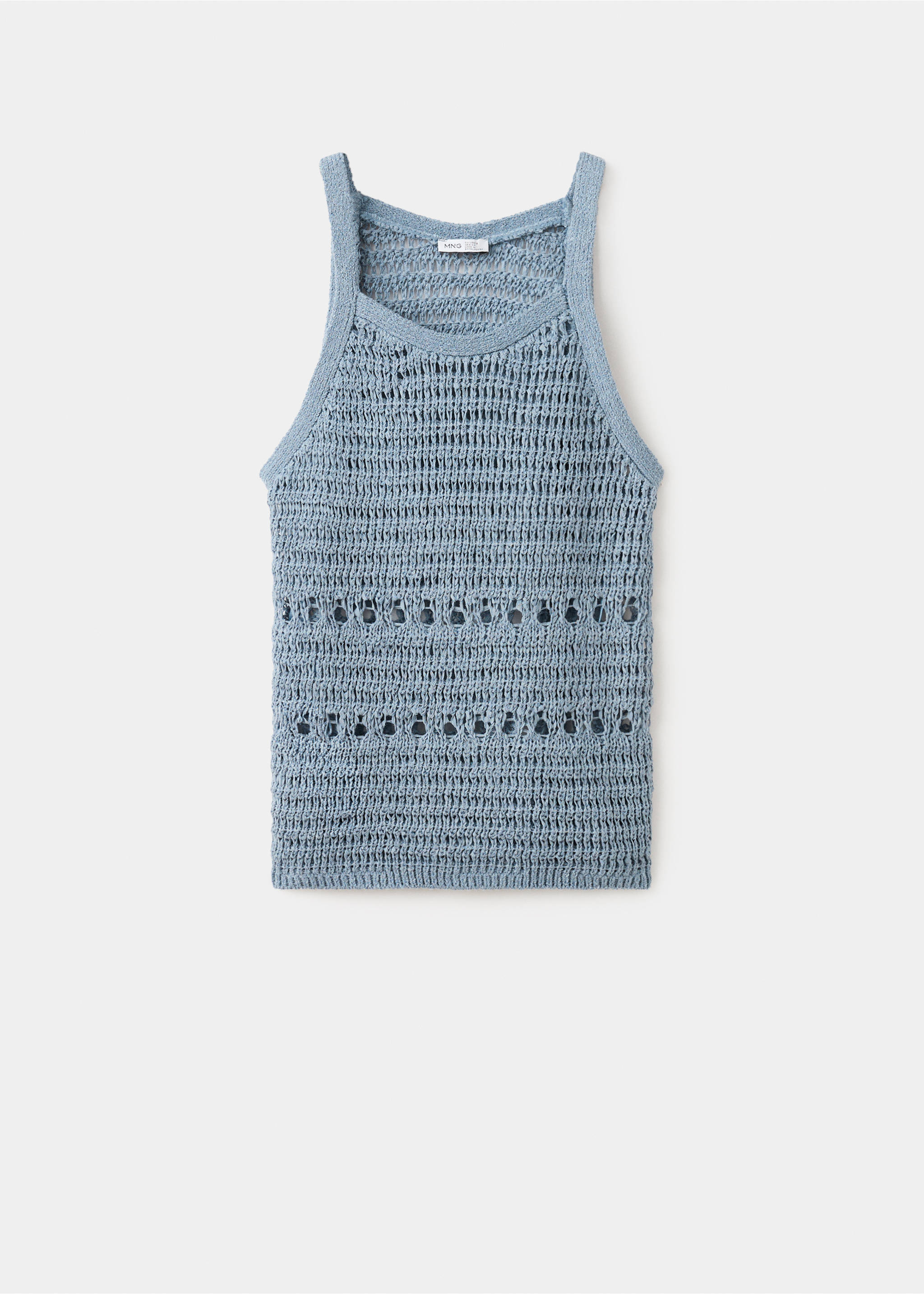 Crochet top - Article without model, Blue. Ref: 27027139-00.