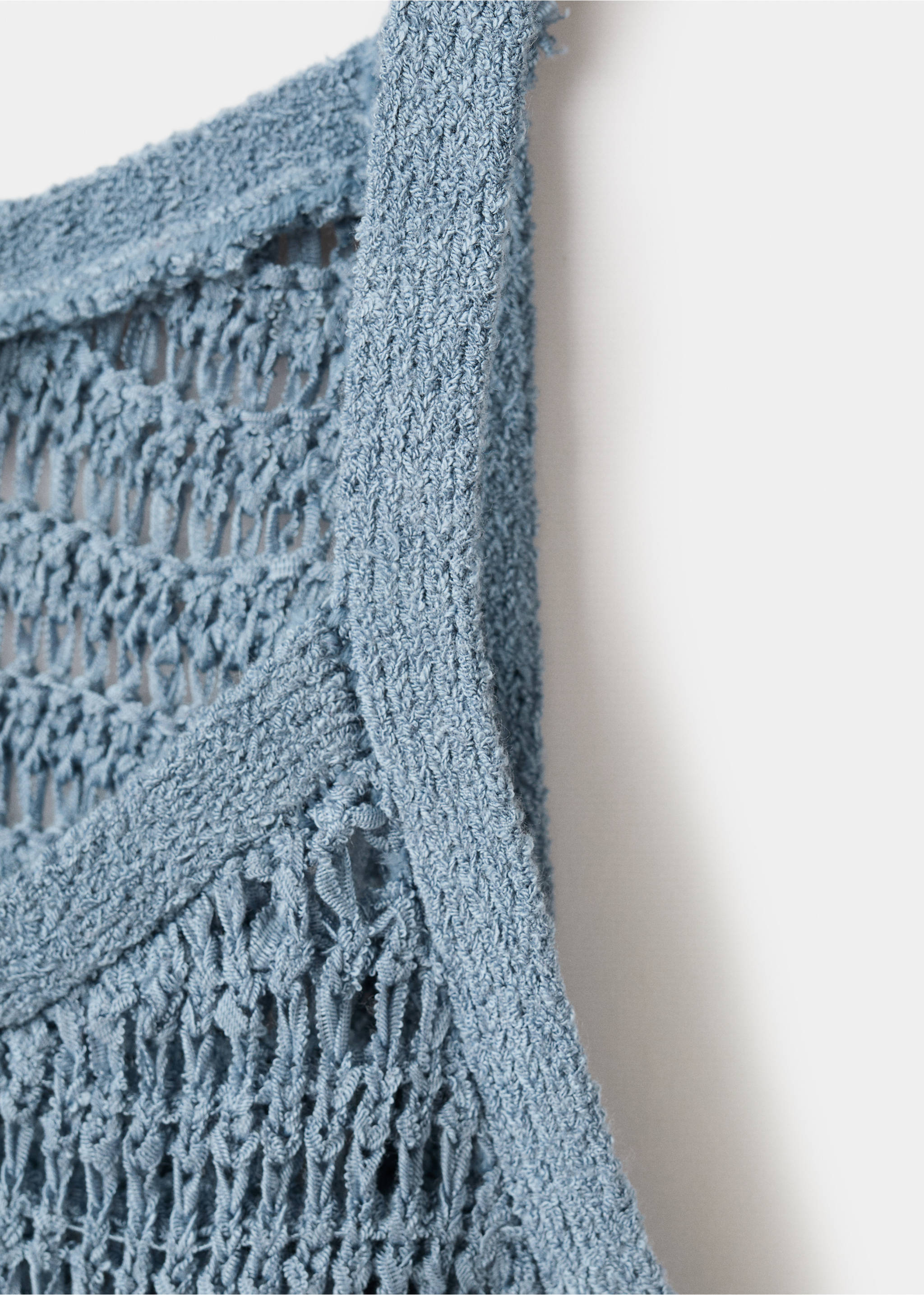 Crochet top - Details of the article 8, Blue. Ref: 27027139-00.
