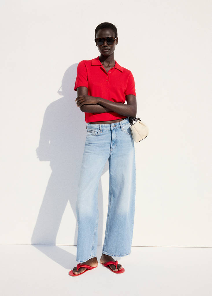 Mid-rise balloon jeans — Medium Blue