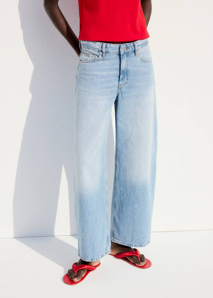 Mid-rise balloon jeans