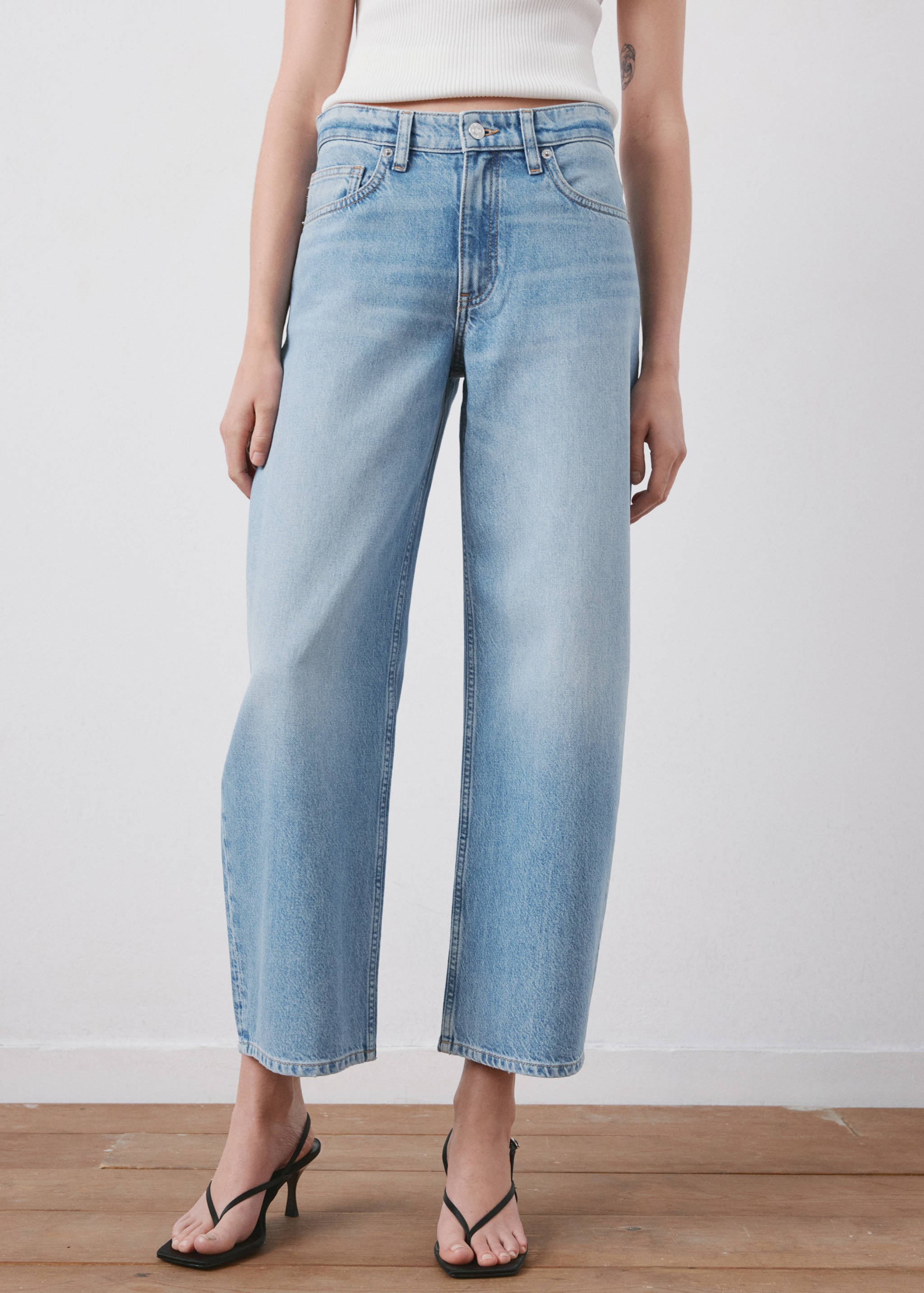 Balloon crop jeans - Medium plane