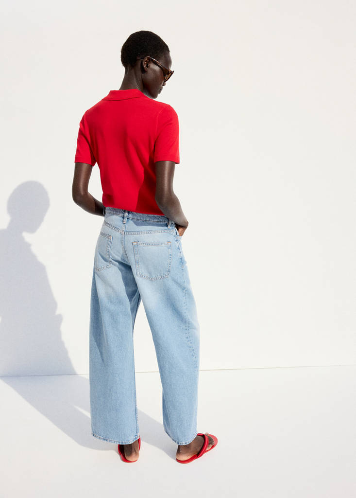Mid-rise balloon jeans — Medium Blue