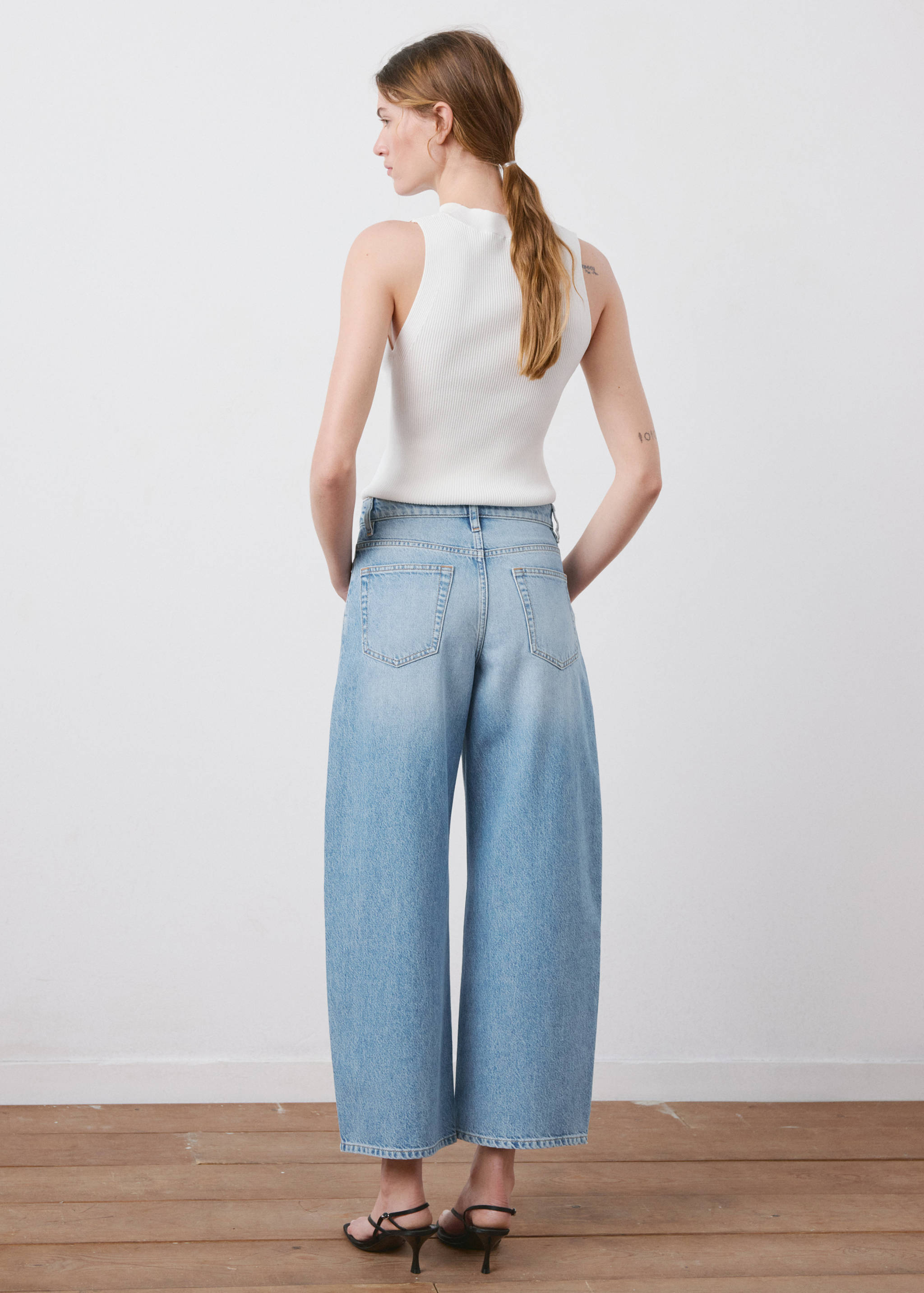 Balloon crop jeans - Reverse of the article